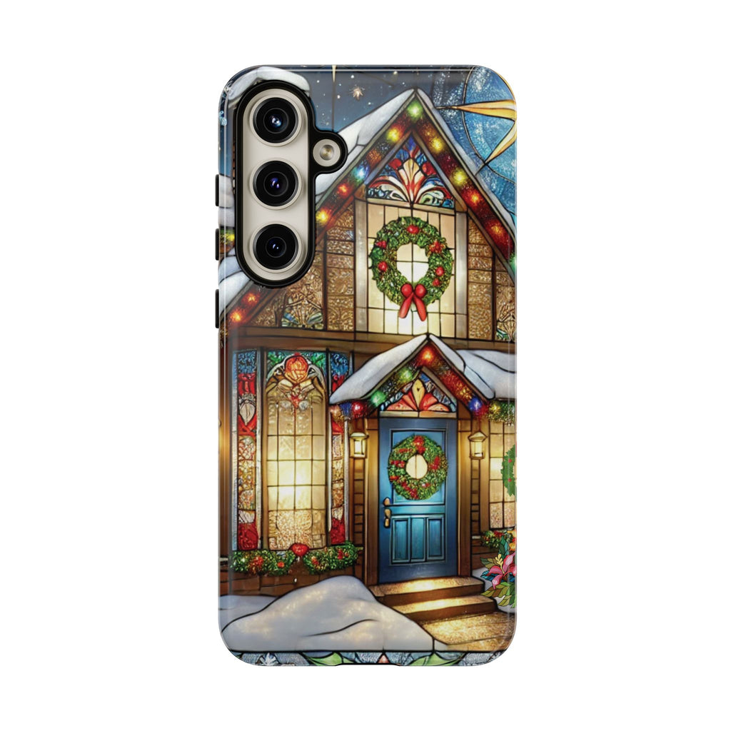 Phone Case - Stain Glass Christmas Unique Holiday Protection Gift for Her