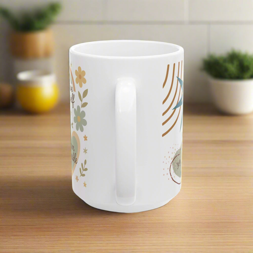 Affirmation Mug: I Am Worthy, I Am Capable, Peace - Daily Motivation, Self-Love Gift, Mindfulness - Positive Quote Coffee Cup for her