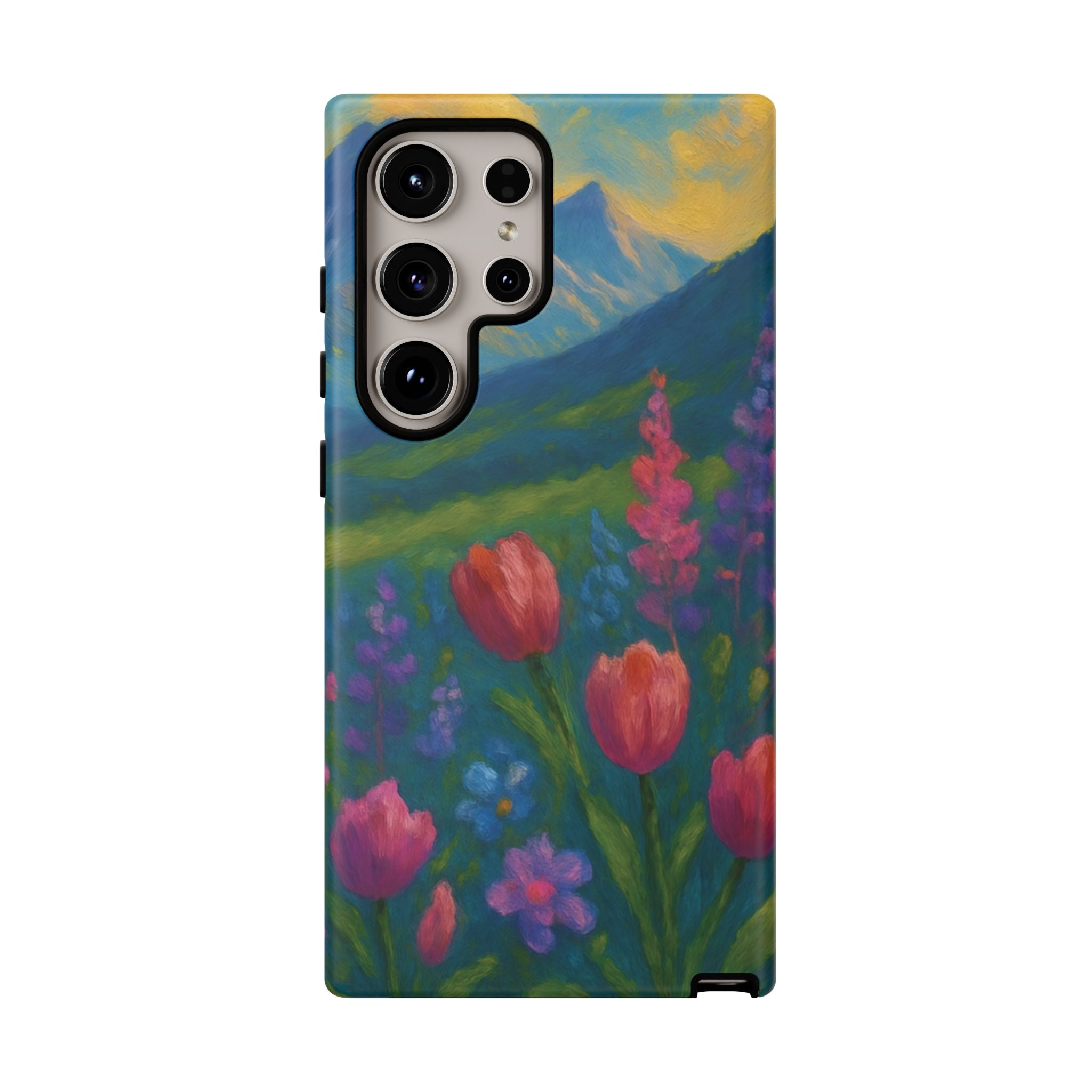 Mountains Wildflowers Phone Case | Vibrant Botanical Floral Design | Nature-Inspired Protective Cover for iPhone & Samsung | Trendy Aesthetic Gift Idea