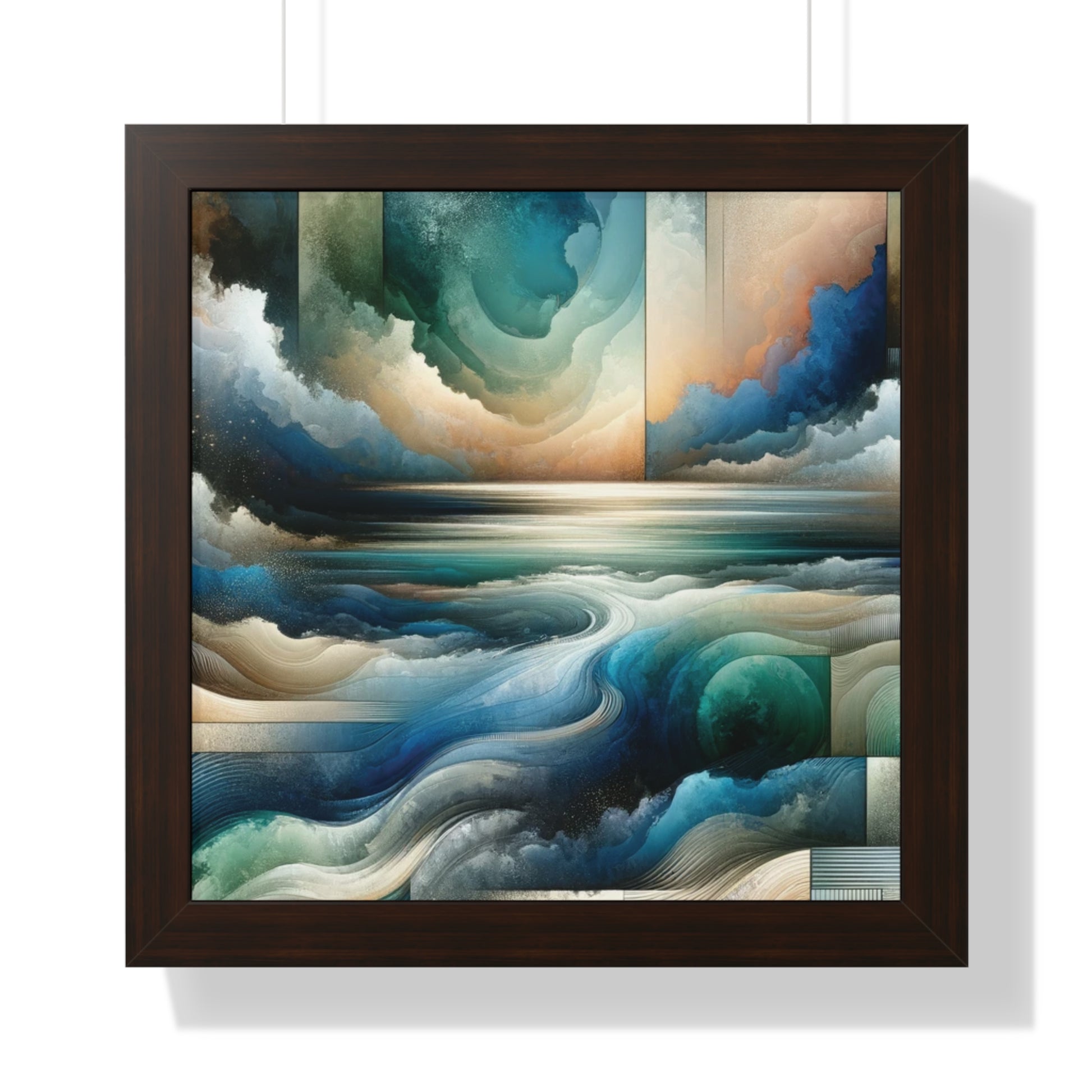 Contemporary Elegance Abstract Modern Art Framed Canvas Print Wall Classic Encased in Black, White, or Walnut Frames with Durable Acrylic Protection Ready to Hang Timelessly Crafted..