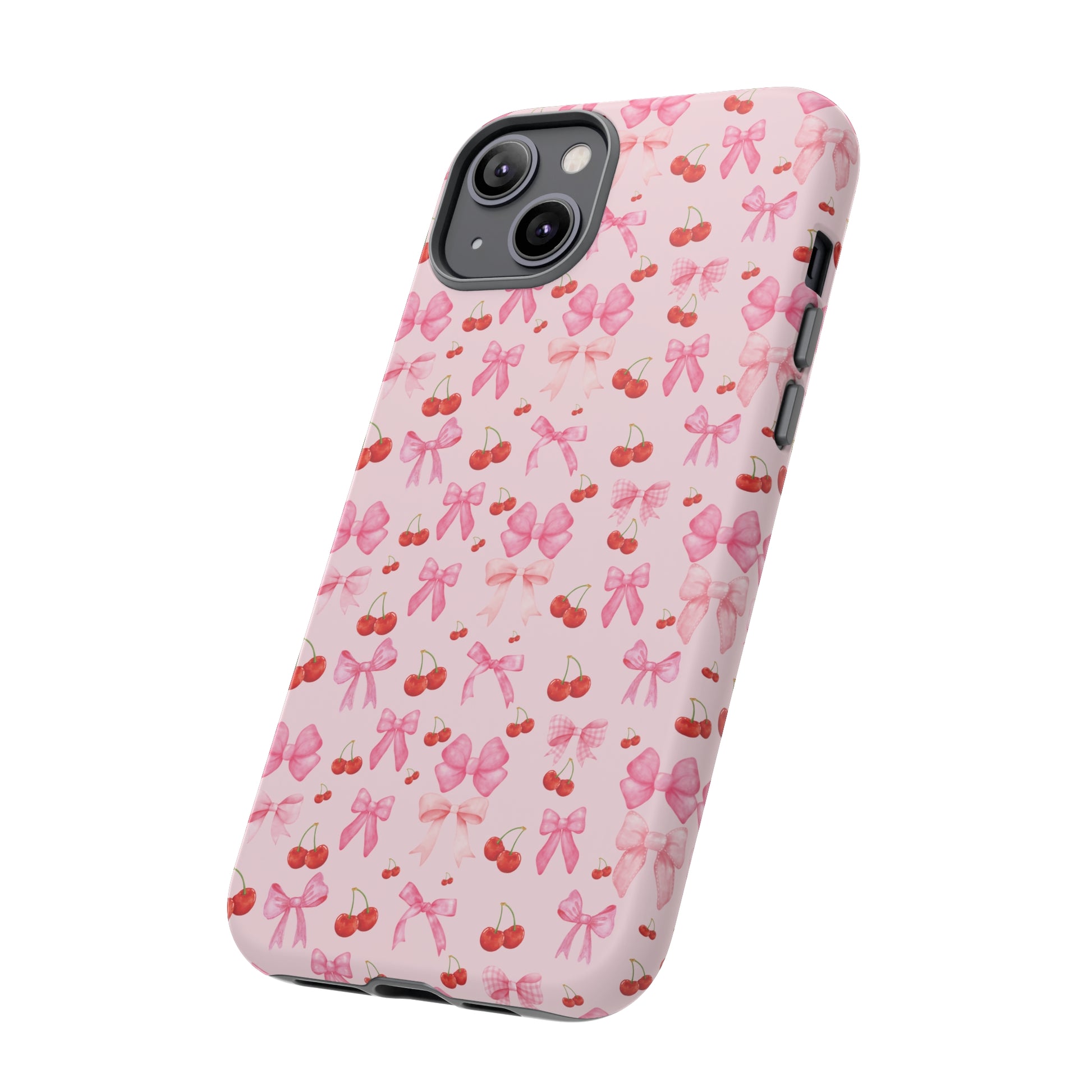 Coquette phone case Cherry Coquette Ribbon Bow iPhone Case Fruity, Girly Gift for Her Phone 15, Samsung iPhone Samsung Gift for Her Case iPhone 15, Samsung iPhone Samsung Accessory Gift for Her.