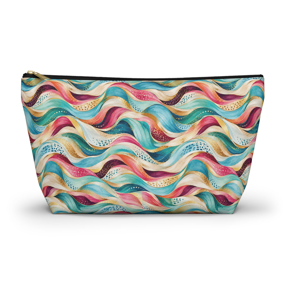 Wavy Rainbow Accessory Pouch – T-Bottom Cosmetic & Travel Organizer