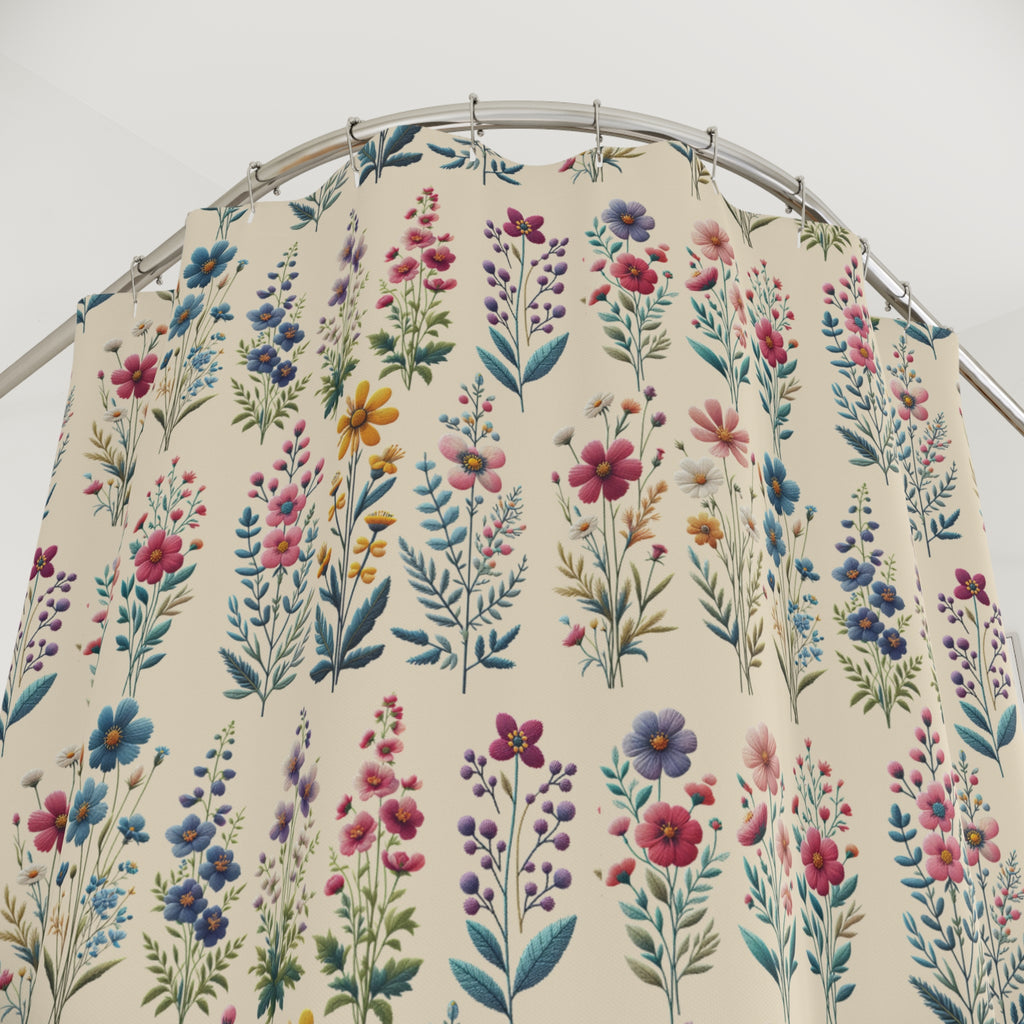 Beautiful Wildflower Shower Curtain 71x74 Inches of Vibrant Florals for a Stylish Bathroom Upgrade Housewarming Gift New Bathroom Decor Wedding Gift for Mom Bridal Shower Gift Newlywed