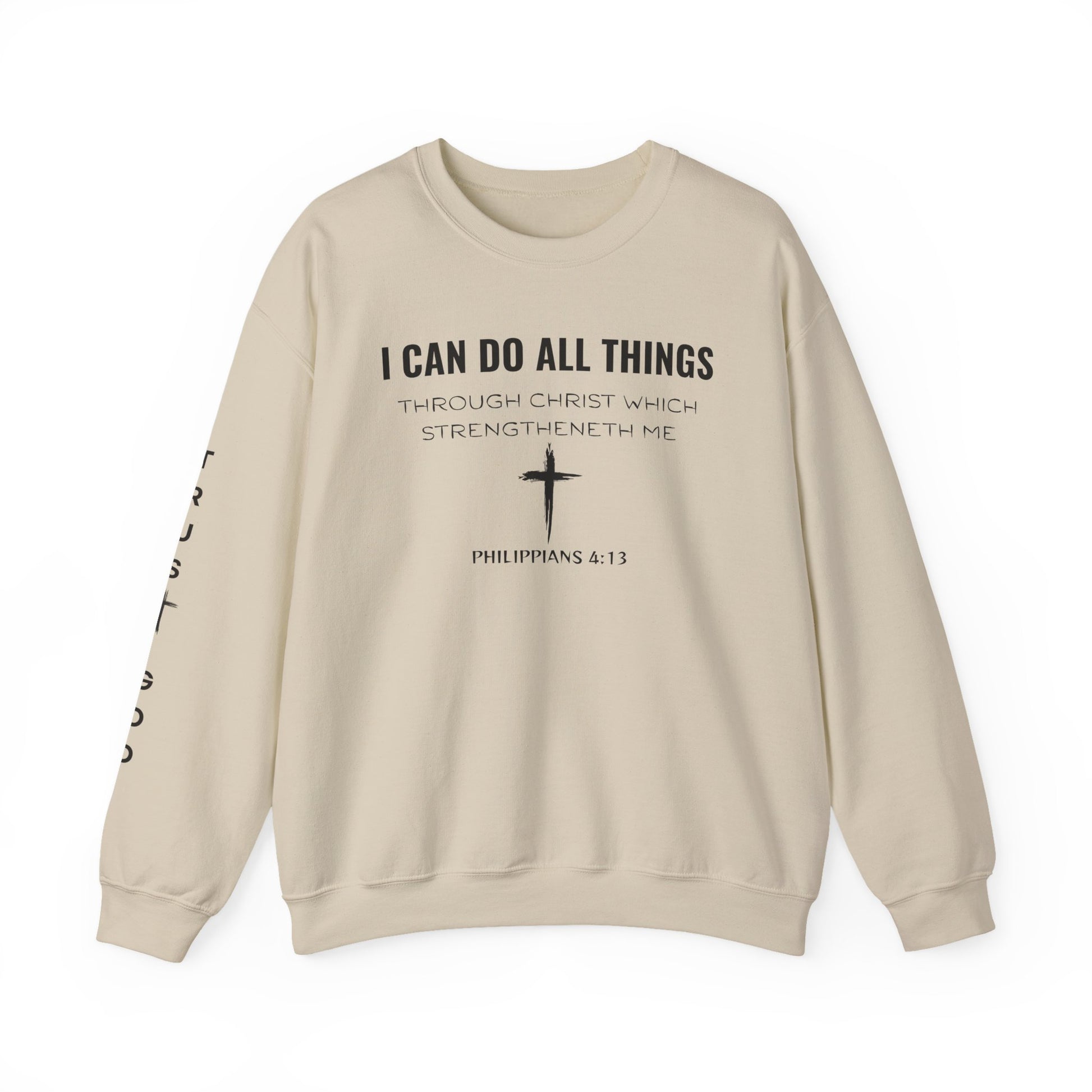 Inspirational Quote Sweatshirt, Unisex Crewneck, Faith Apparel, Perfect Gift for Christians, Cozy Everyday Wear, Bible Verse Design
