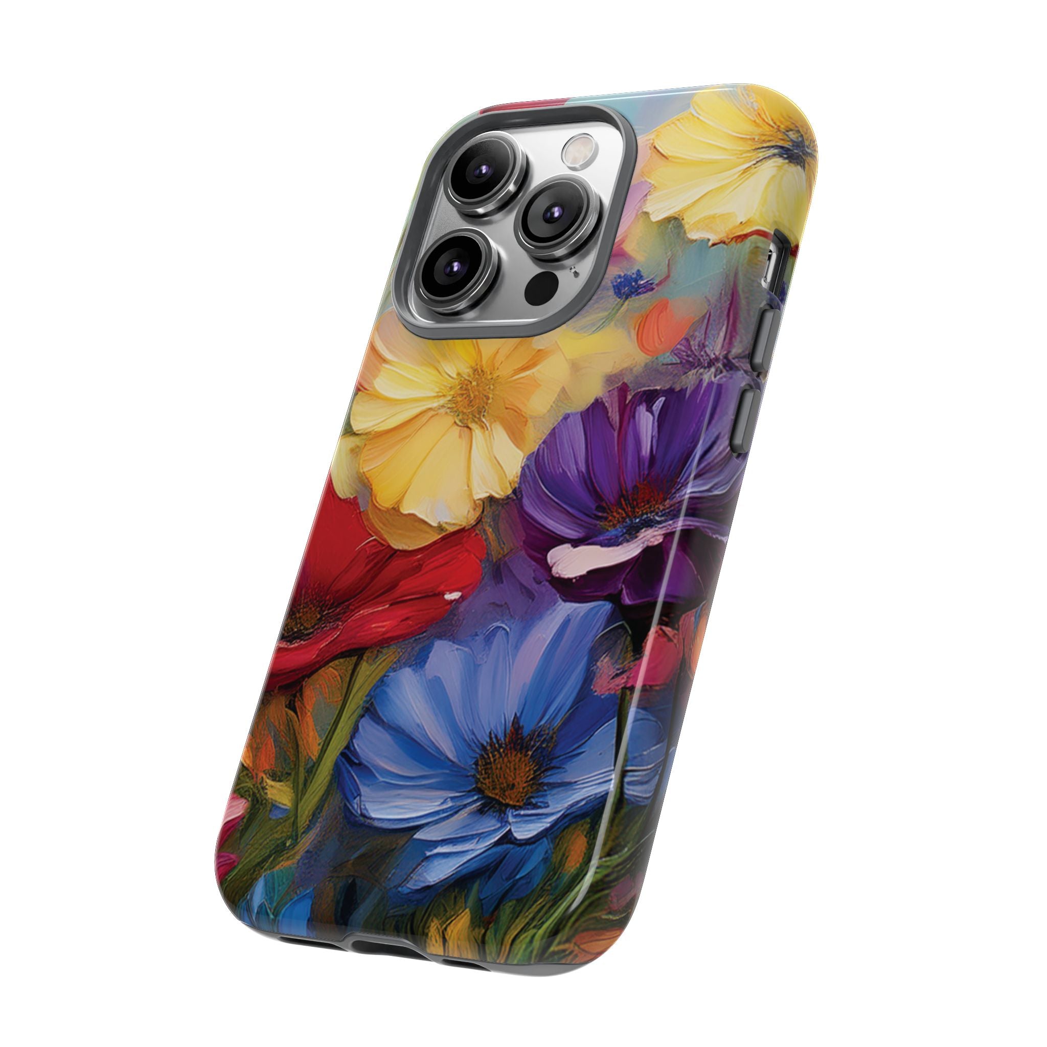 Bold Wildflower Phone Case Bright Hand-Painted Floral Art Vibrant Botanical Design for iPhone & Samsung | Trendy Nature Lover Gift Phone  Galaxy