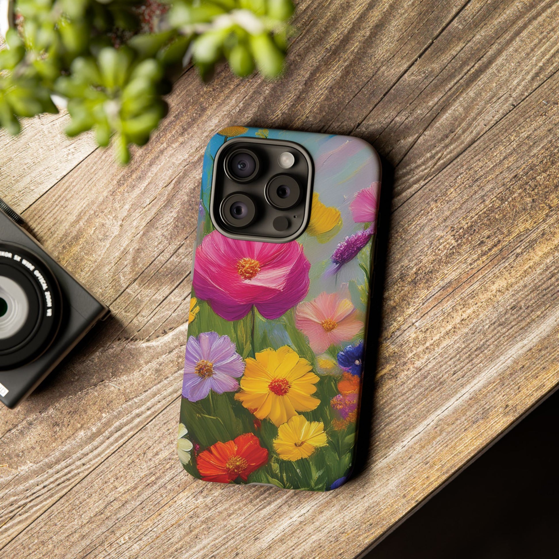 Vibrant Wildflower Painting Phone Case Hand-Painted Floral Art Design | Bright Nature-Inspired Cover | Perfect Gift for Flower Lovers iPhone & Galaxy