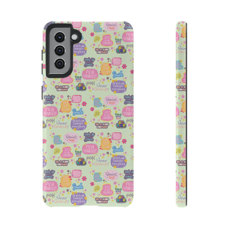 Good Vibes Only Protective Phone Case  Shockproof Slim Aesthetic Motivational Quote Cover, Positive Affirmation Gift for Mom, Teens & Besties | iPhone & Galaxy