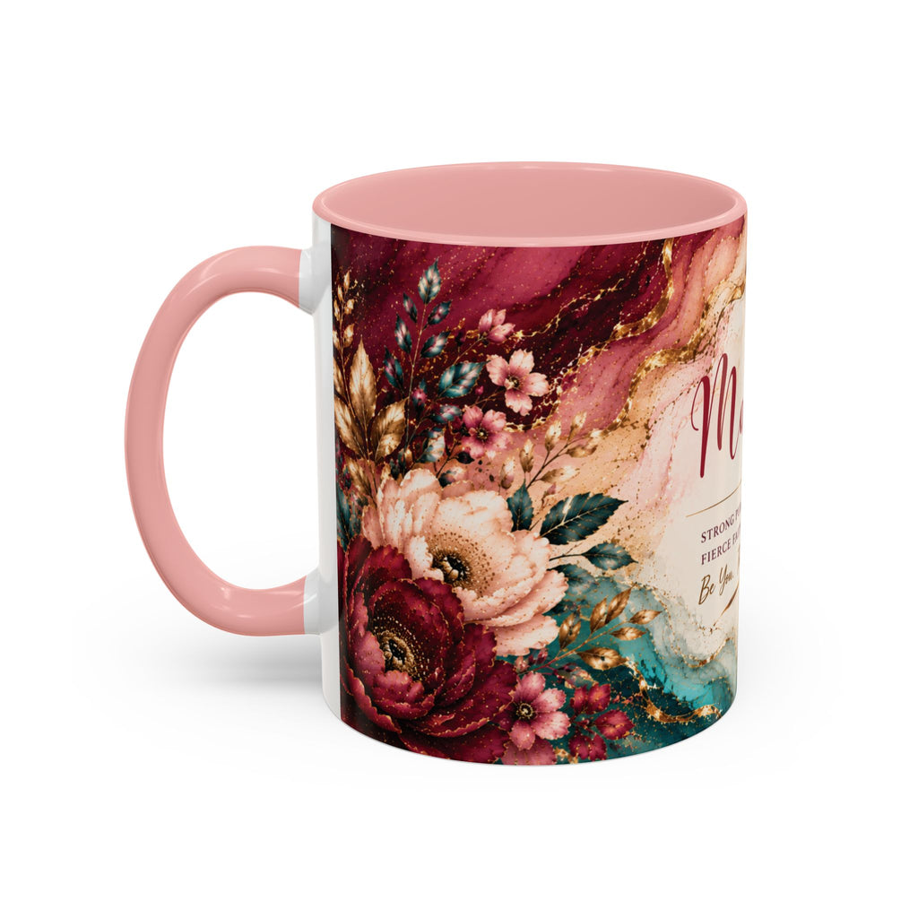 Personalized Name Mug for Women, Inspirational Color Handle Coffee Mug, 11 oz or 15 oz Gift for Her