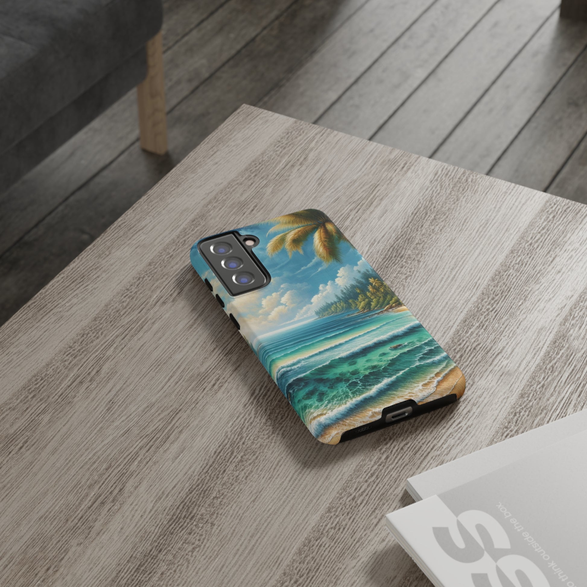 Coastal Serenity Ocean Beach View Protective Phone Case Gift for Her Phone 15, Samsung iPhone Samsung Gift for Her Case iPhone 15, Samsung iPhone Samsung Accessory Gift for Her.