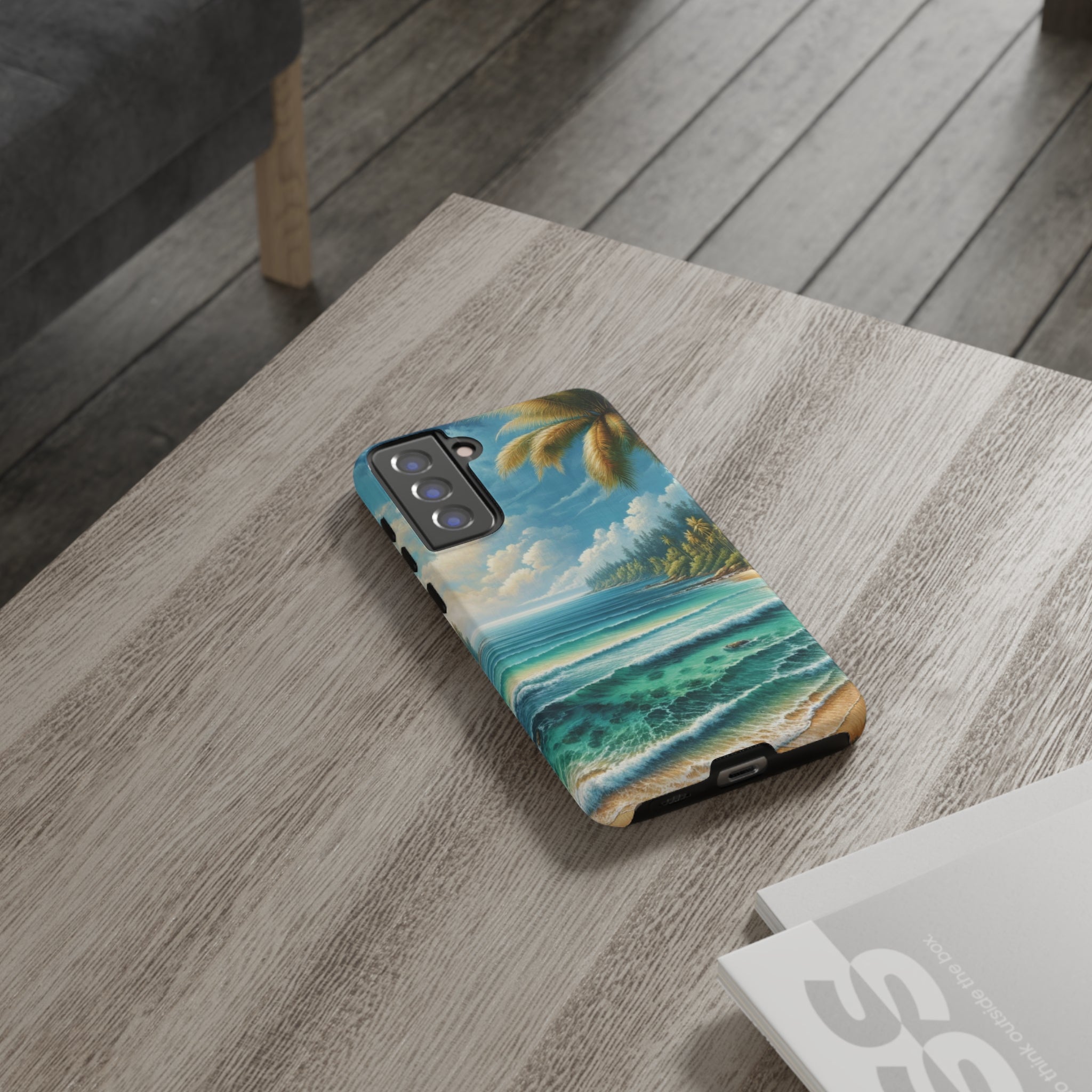 Coastal Serenity Ocean Beach View Protective Phone Case Gift for Her Phone 15, Samsung iPhone Samsung Gift for Her Case iPhone 15, Samsung iPhone Samsung Accessory Gift for Her.