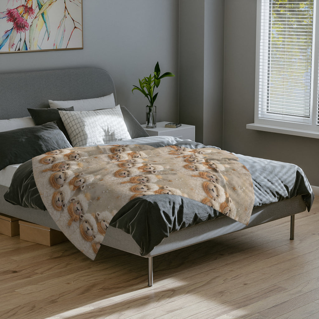 Cozy 3D Illusion Sheep Minky Blanket | Soft and Plush for Ultimate Comfort Perfect for Snuggling, Adding Whimsical Charm to Your Home | Ideal Gift for Animal Lovers and Cozy Nights Throw - MRSBYVALLE