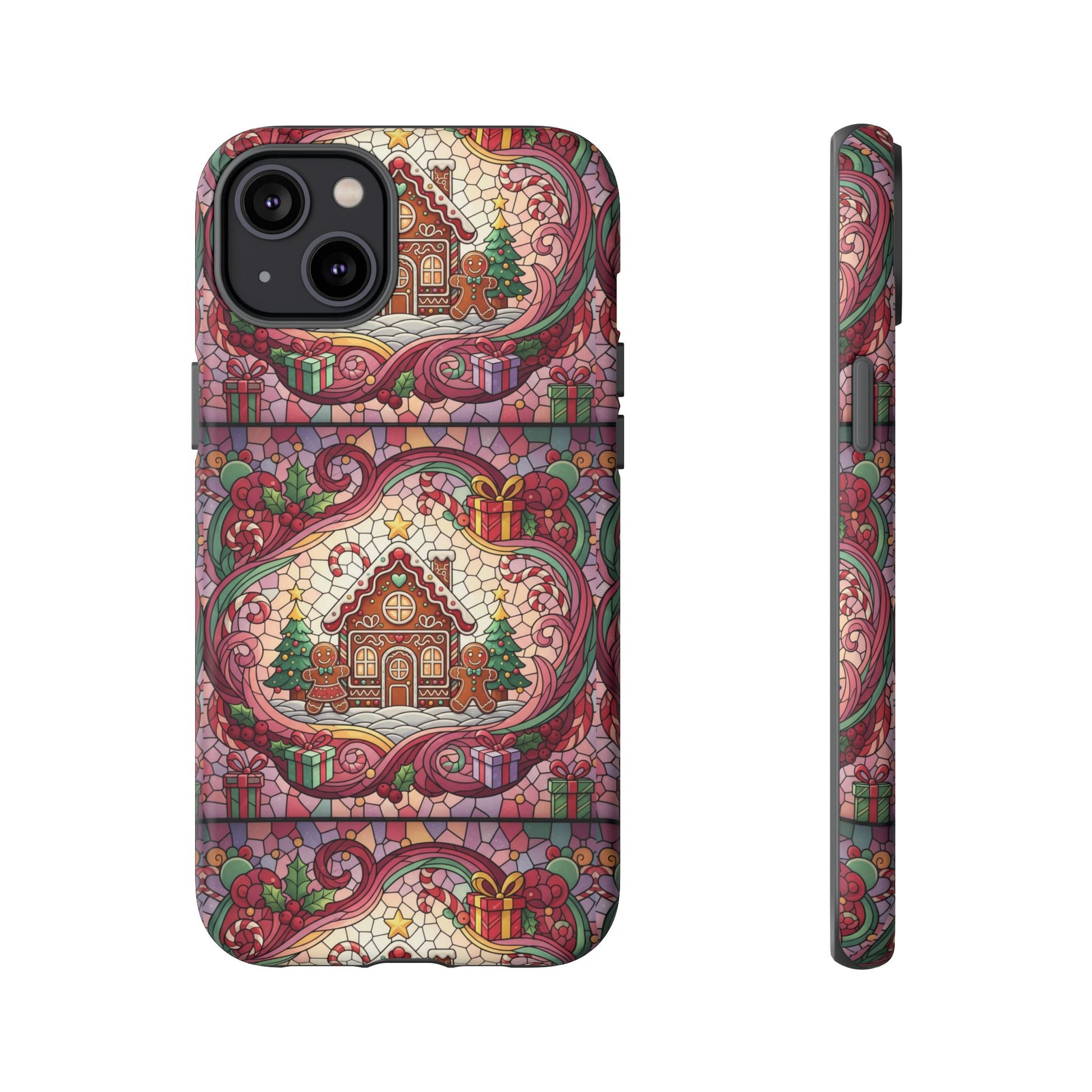 iPhone Case 17, 16  Gingerbread Stained Glass Tough Case Samsung perfect phone case