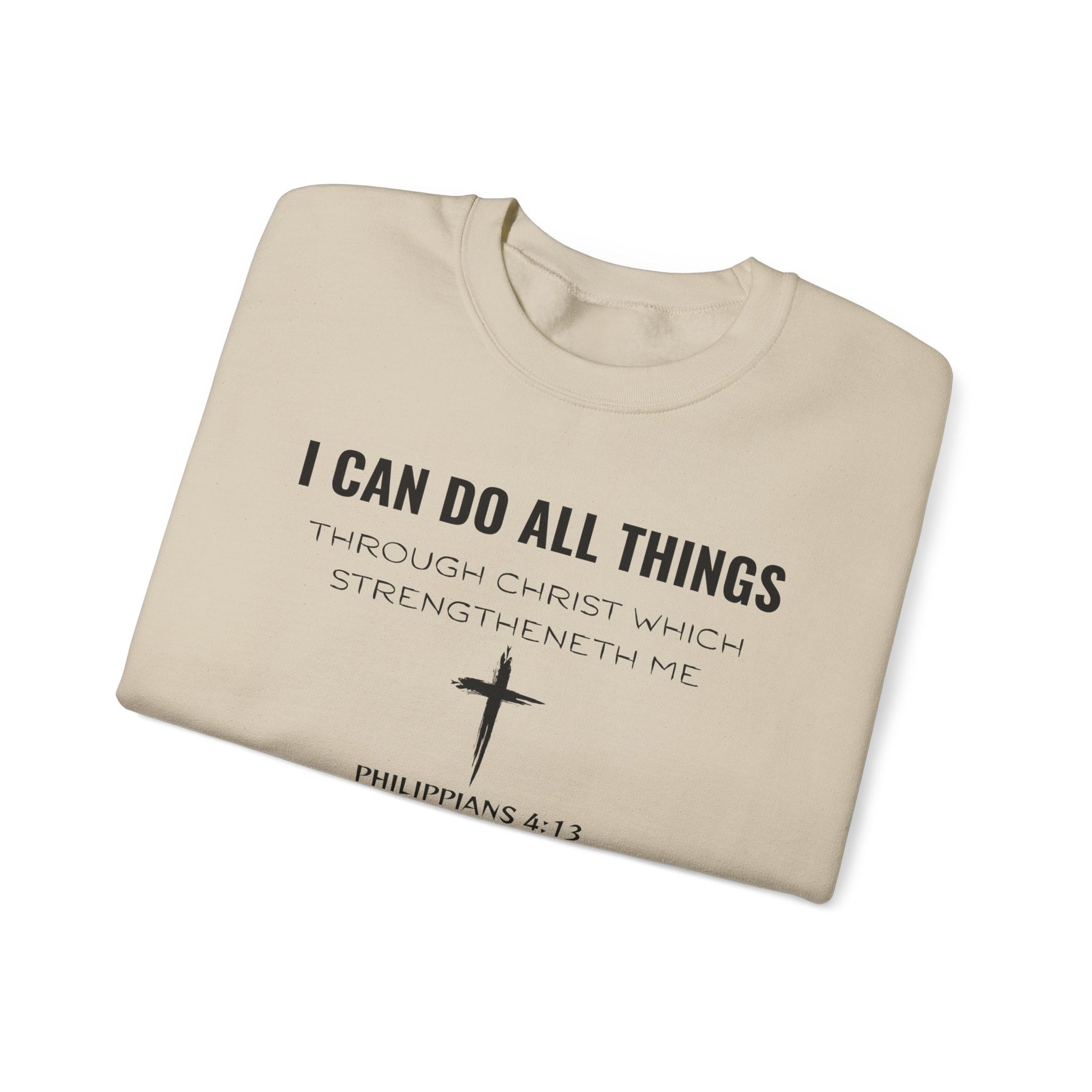 Inspirational Quote Sweatshirt, Unisex Crewneck, Faith Apparel, Perfect Gift for Christians, Cozy Everyday Wear, Bible Verse Design