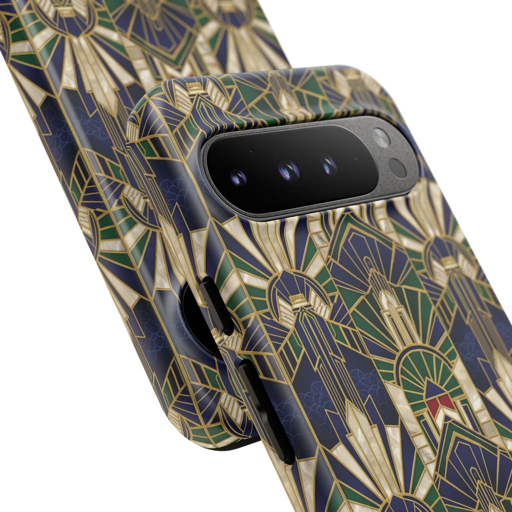 Navy & Gold Art Deco Phone Case — Imperial Art Deco Tough Case