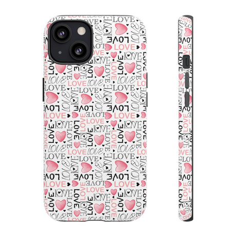 Cute Love Modern Watercolor Abstract Phone Case Compatible with iPhone, Samsung & More - Stylish, Durable Protection with Vibrant Artistic Design Perfect Gift for Her