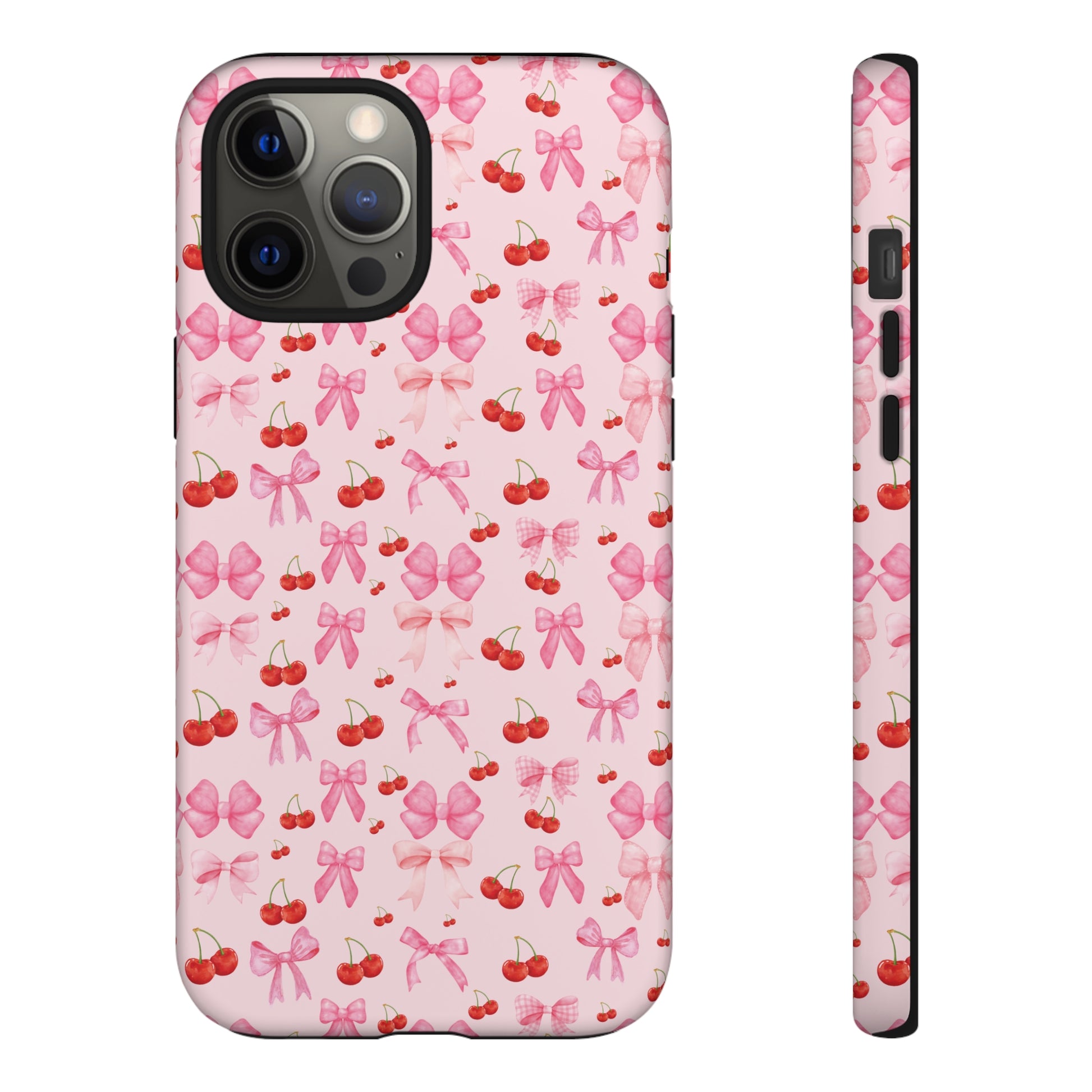 Coquette phone case Cherry Coquette Ribbon Bow iPhone Case Fruity, Girly Gift for Her Phone 15, Samsung iPhone Samsung Gift for Her Case iPhone 15, Samsung iPhone Samsung Accessory Gift for Her.