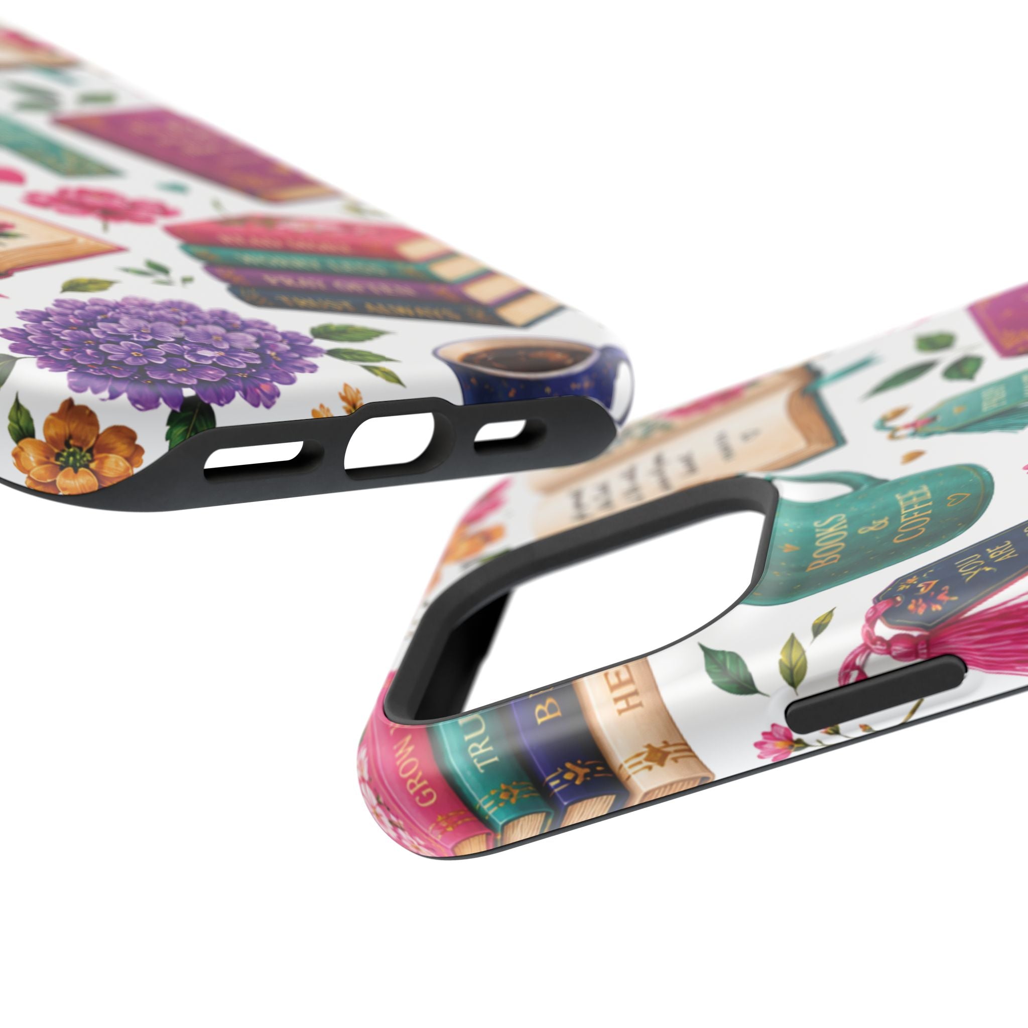 Christian Books & Coffee Phone Case — Magnetic Impact-Resistant Christian Gift