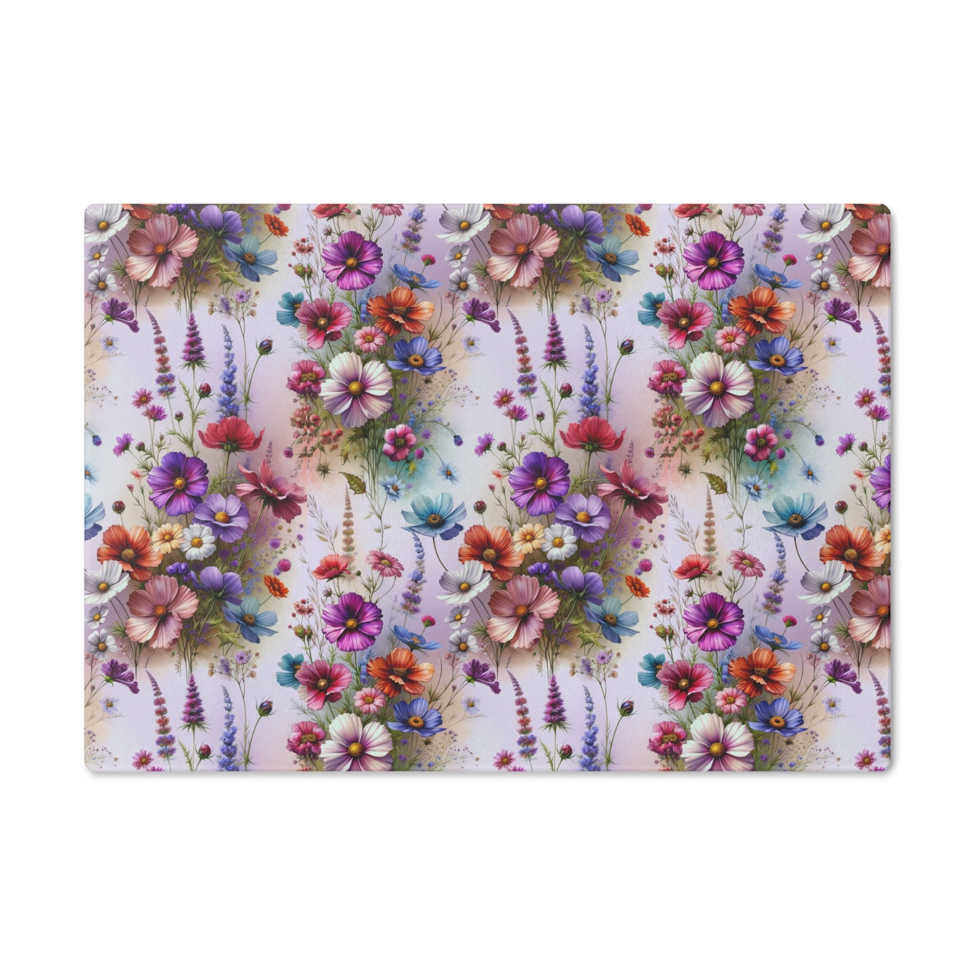 Cutting Board Floral Tempered Glass Cutting Board Durable Kitchen Decor with Elegant Flower Design, Housewarming, New House Gift - MRSBYVALLE