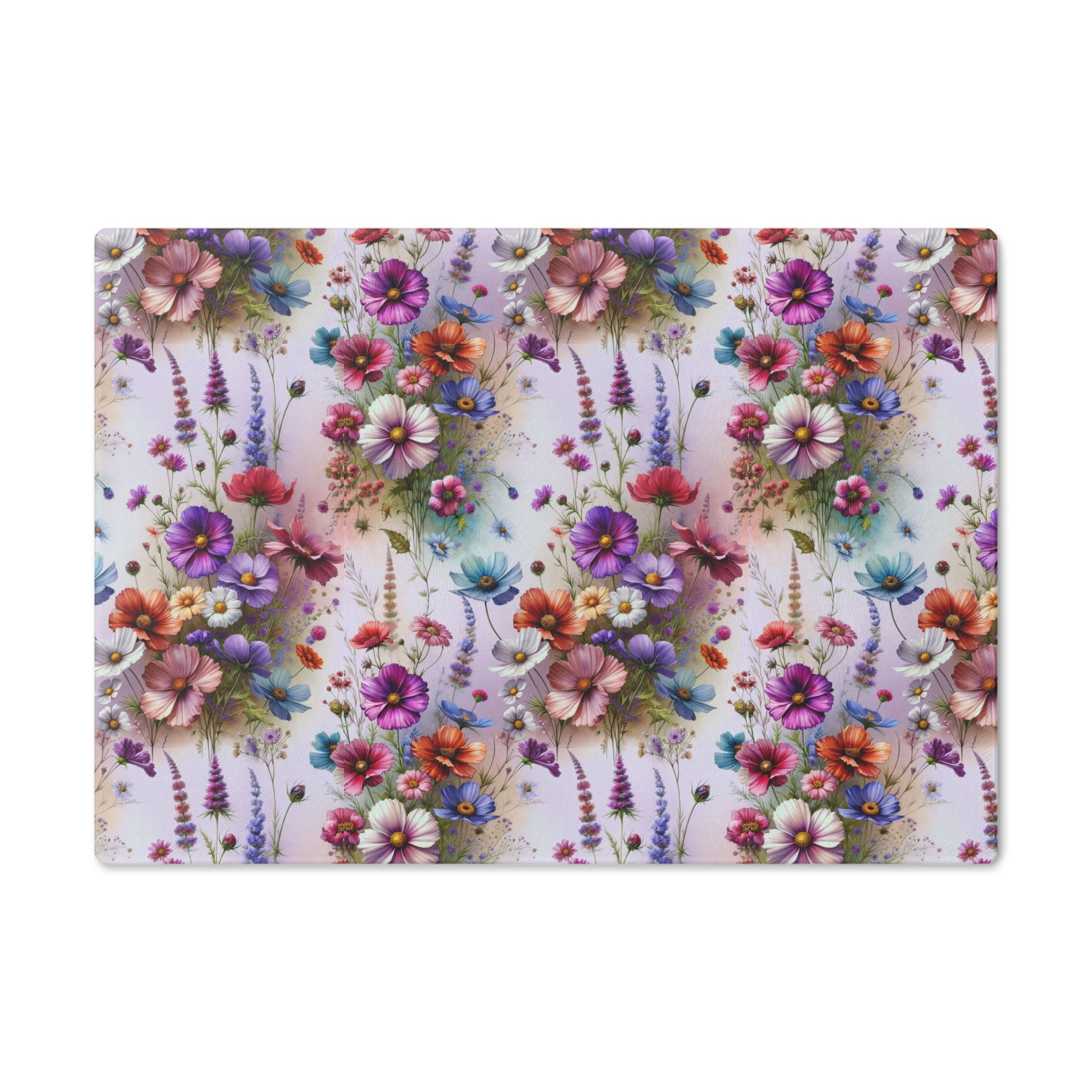 Cutting Board Floral Tempered Glass Cutting Board Durable Kitchen Decor with Elegant Flower Design, Housewarming, New House Gift - MRSBYVALLE