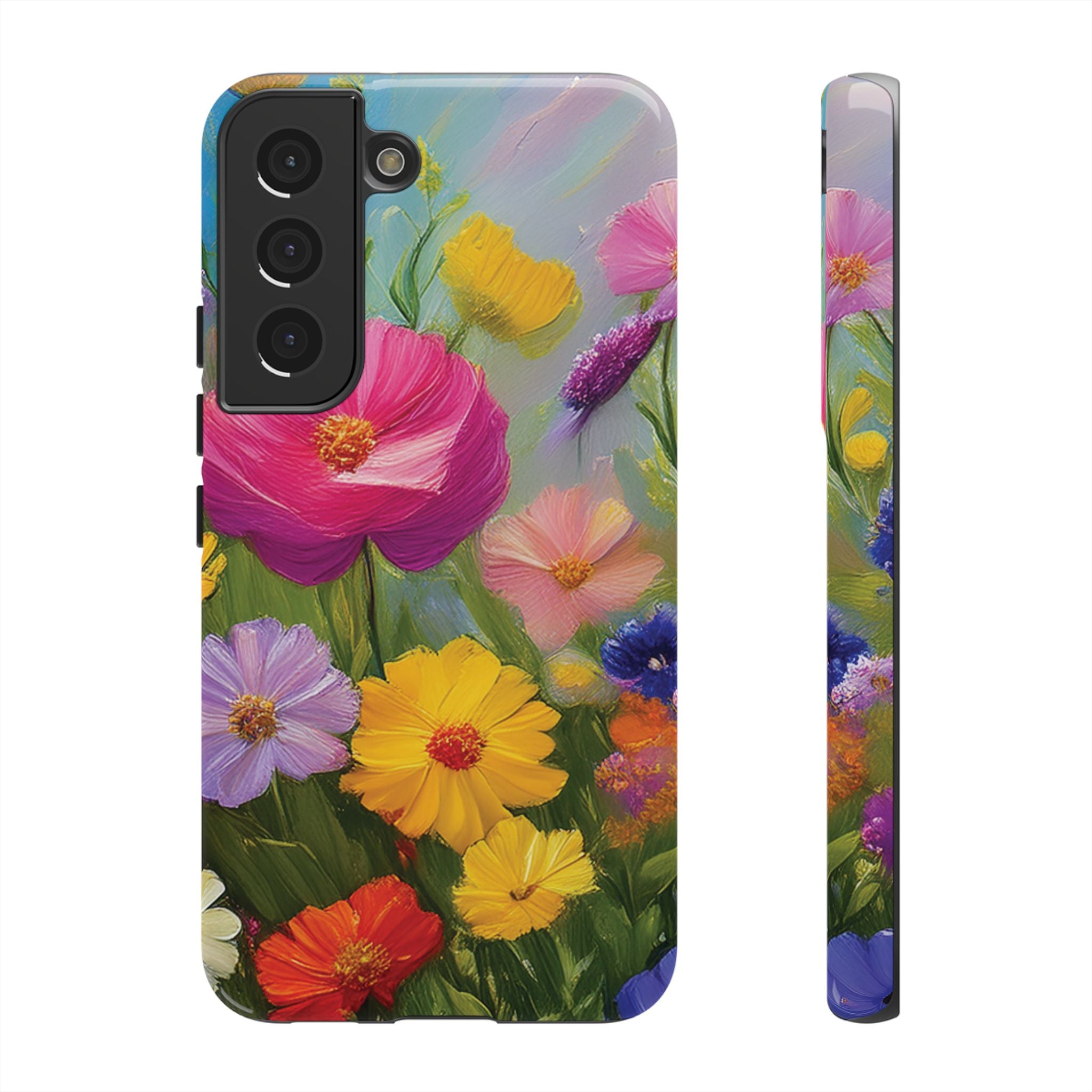 Vibrant Wildflower Painting Phone Case Hand-Painted Floral Art Design | Bright Nature-Inspired Cover | Perfect Gift for Flower Lovers iPhone & Galaxy