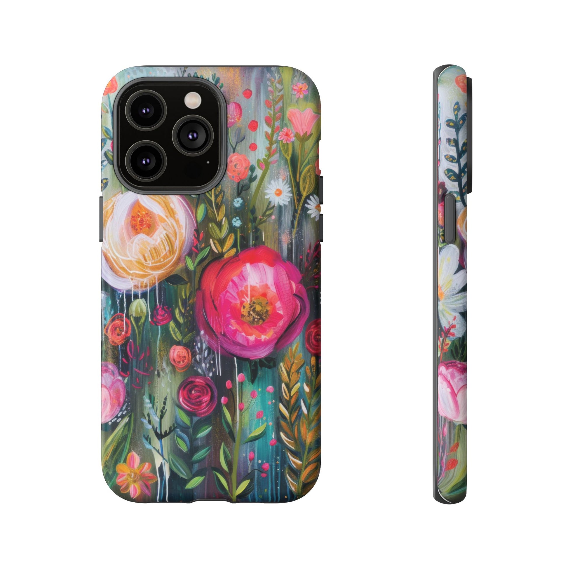 Watercolor Boho Floral Phone Case for iPhone 16 15 14 13 12  21 23 Samsung, and Pixel | Stylish Protective Cover Gift for Her Perfect for Floral Lover