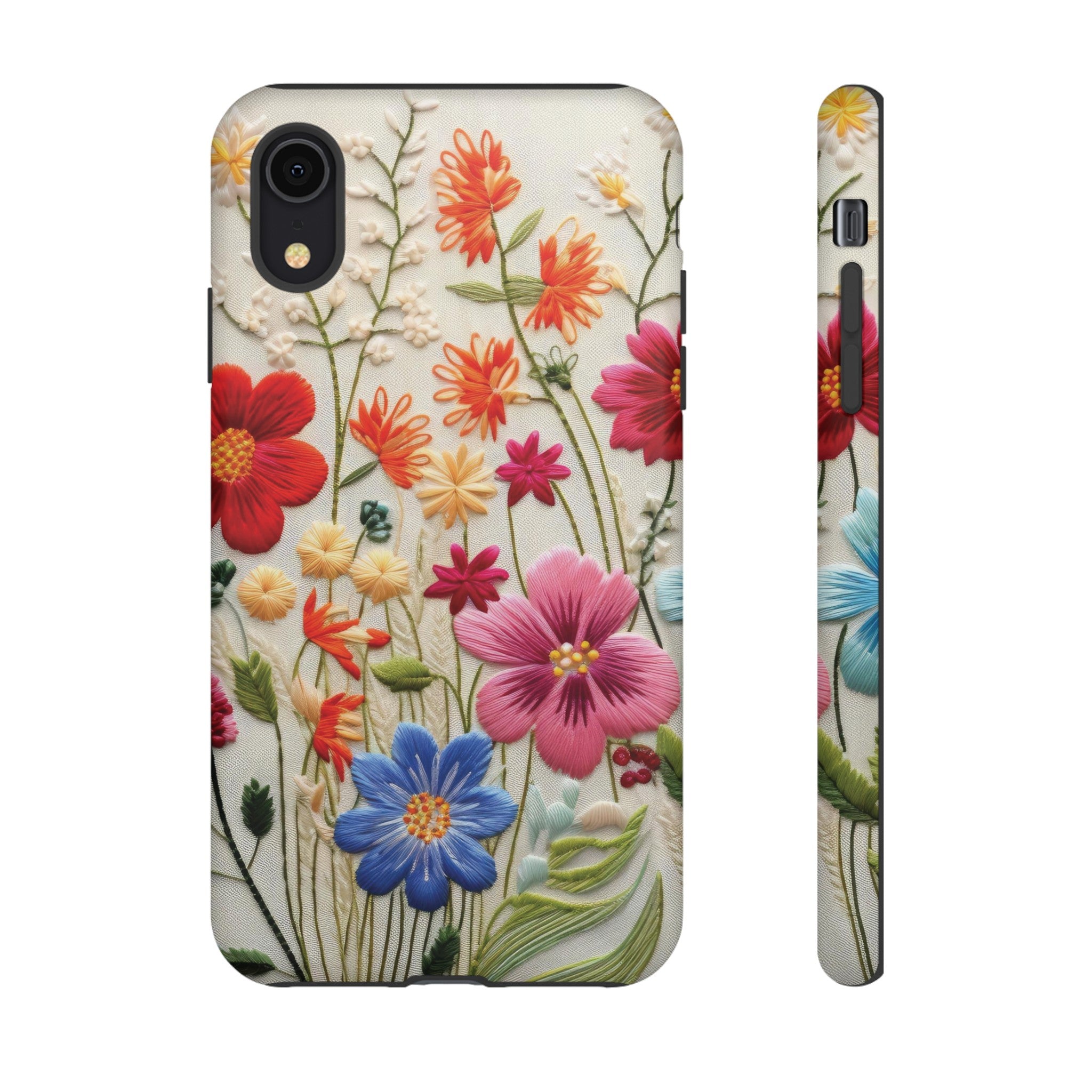 3D Floral Phone Case Elegant Faux Flower Durable for iPhone Samsung Smartphone iPhone 15, 14, 13 Samsung Gift for Mom