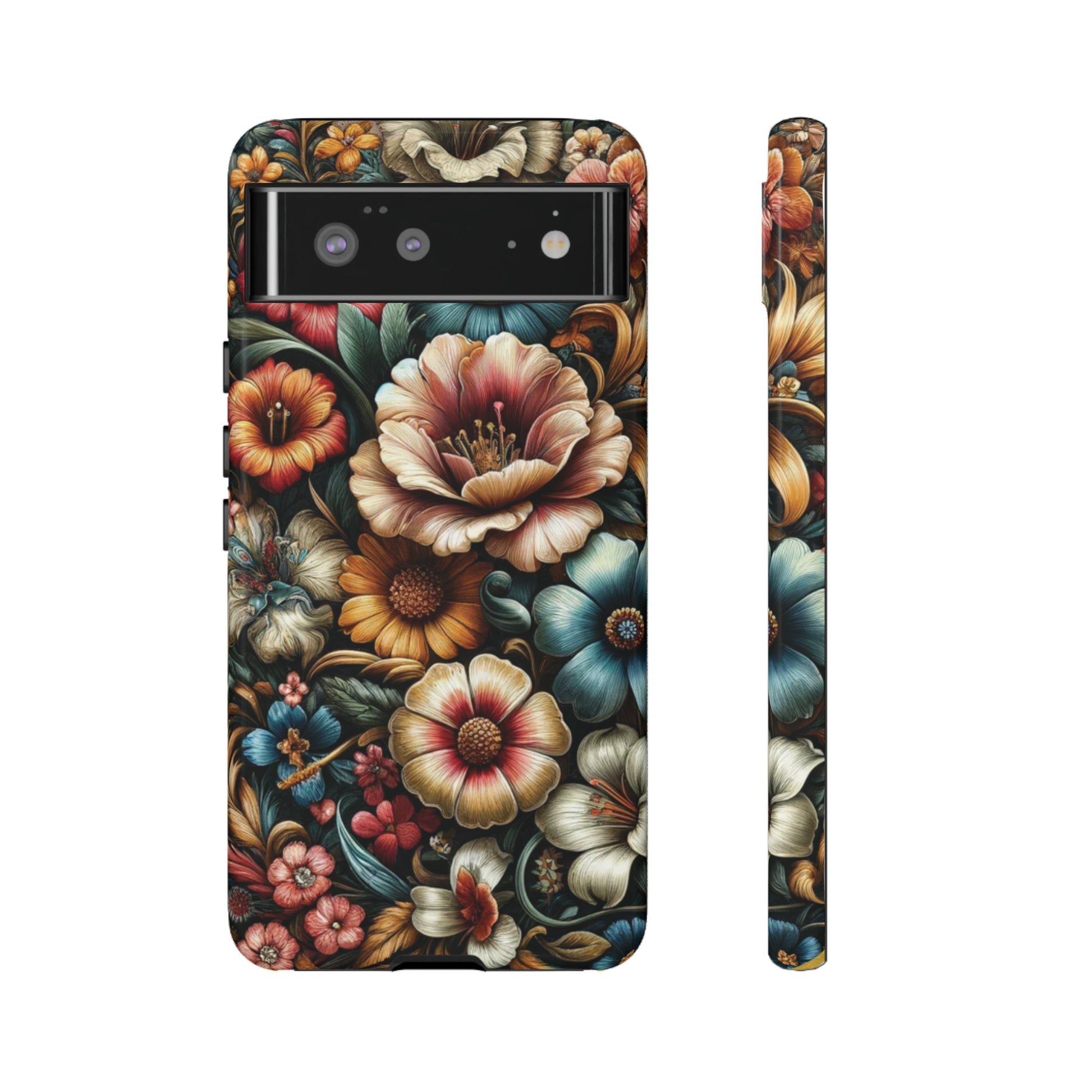 Pastel Floral Design Luxury Phone Tough Case Floral Elegant Durable Stylish for Modern Devices iPhone 15, Samsung iPhone Samsung Accessory Gift for Her.