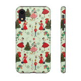 1950s Vintage Phone Case - Retro Christmas Design | Unique Holiday Protection for Your Device | Stylish & Durable Cover Gift for Her Phone 15, Samsung iPhone Samsung Accessory Gift for Her
