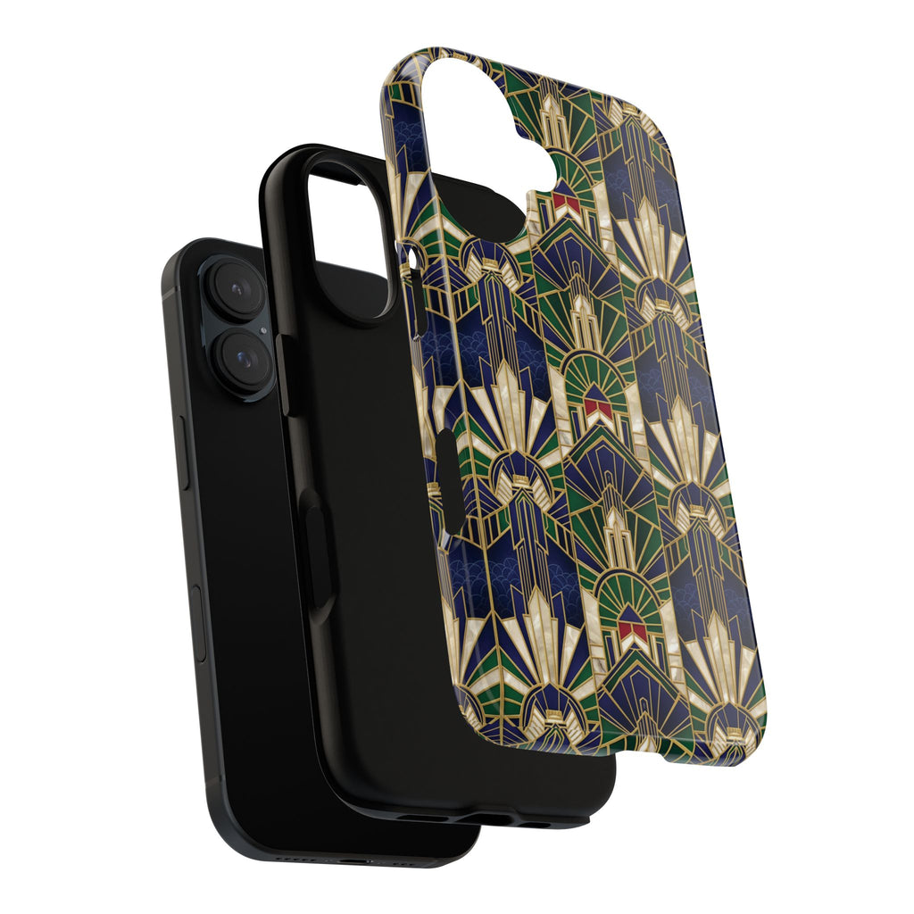 Navy & Gold Art Deco Phone Case — Imperial Art Deco Tough Case