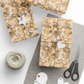 Wrapping Papers - Floral Gold and White Christmas Elegant