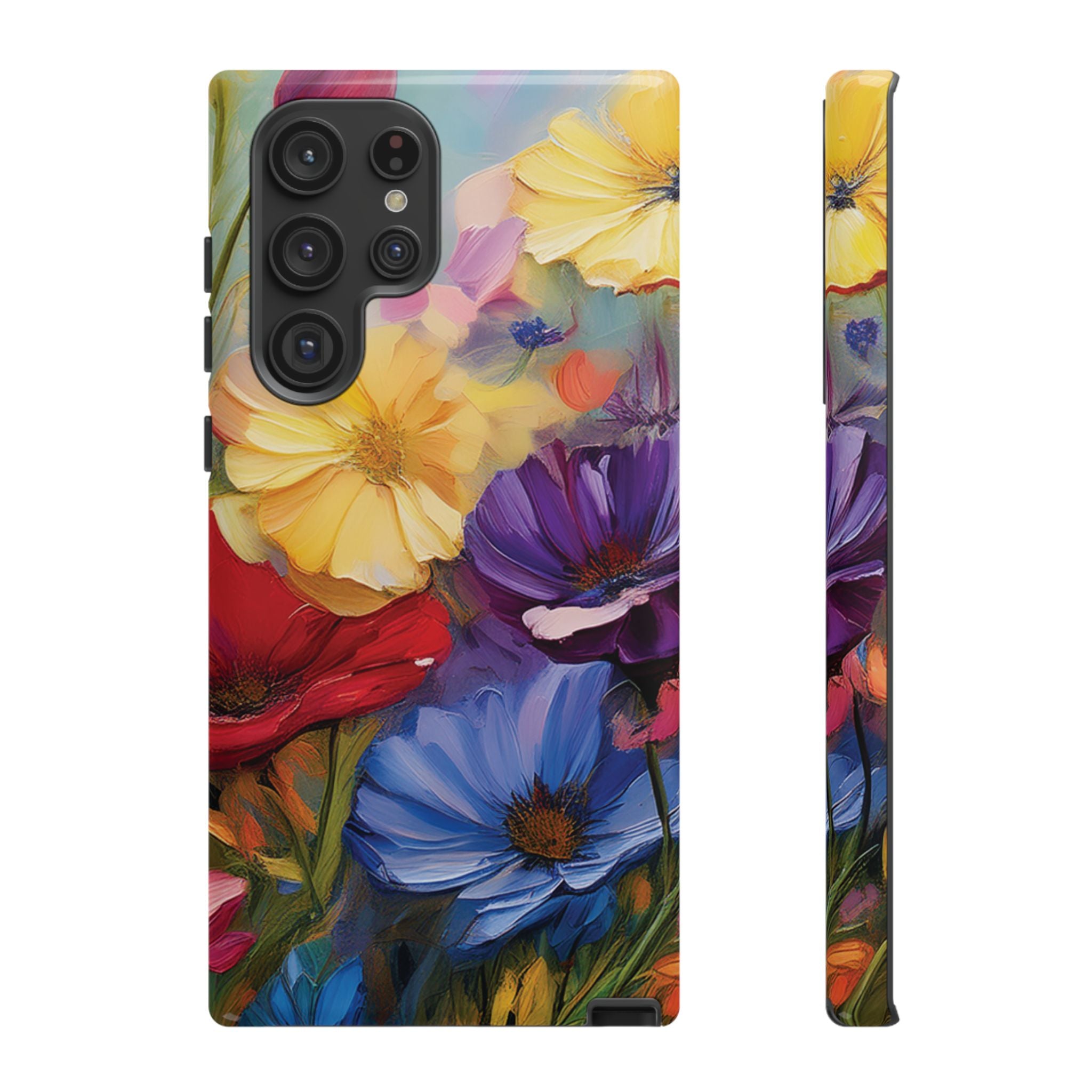Bold Wildflower Phone Case Bright Hand-Painted Floral Art Vibrant Botanical Design for iPhone & Samsung | Trendy Nature Lover Gift Phone  Galaxy