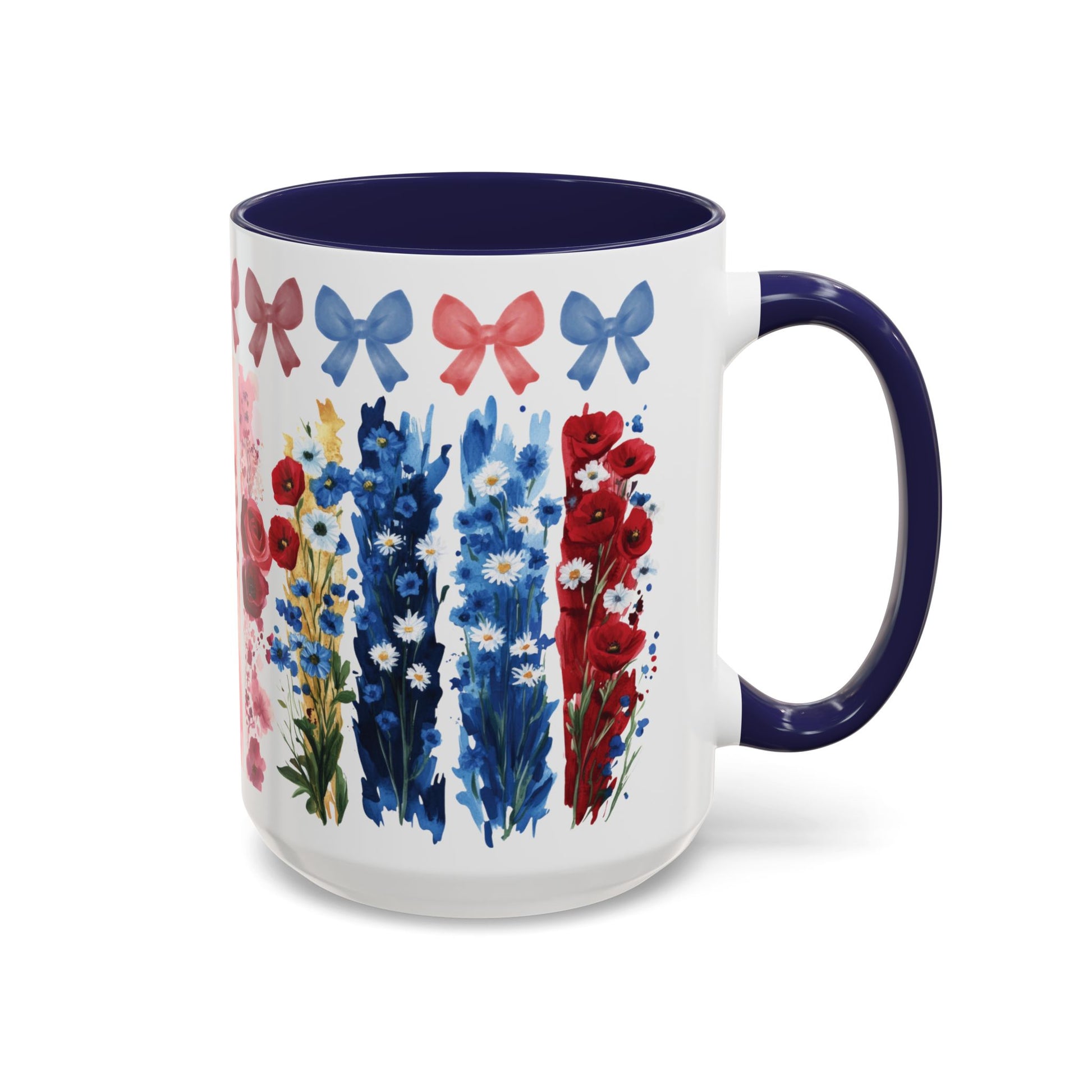 Brushstroke floral With Bows| Christian Mug with Bible Verse | Inspirational Gift for Christians | 11oz and 15oz Ceramic Coffee Mug Cozy Spring Mornings