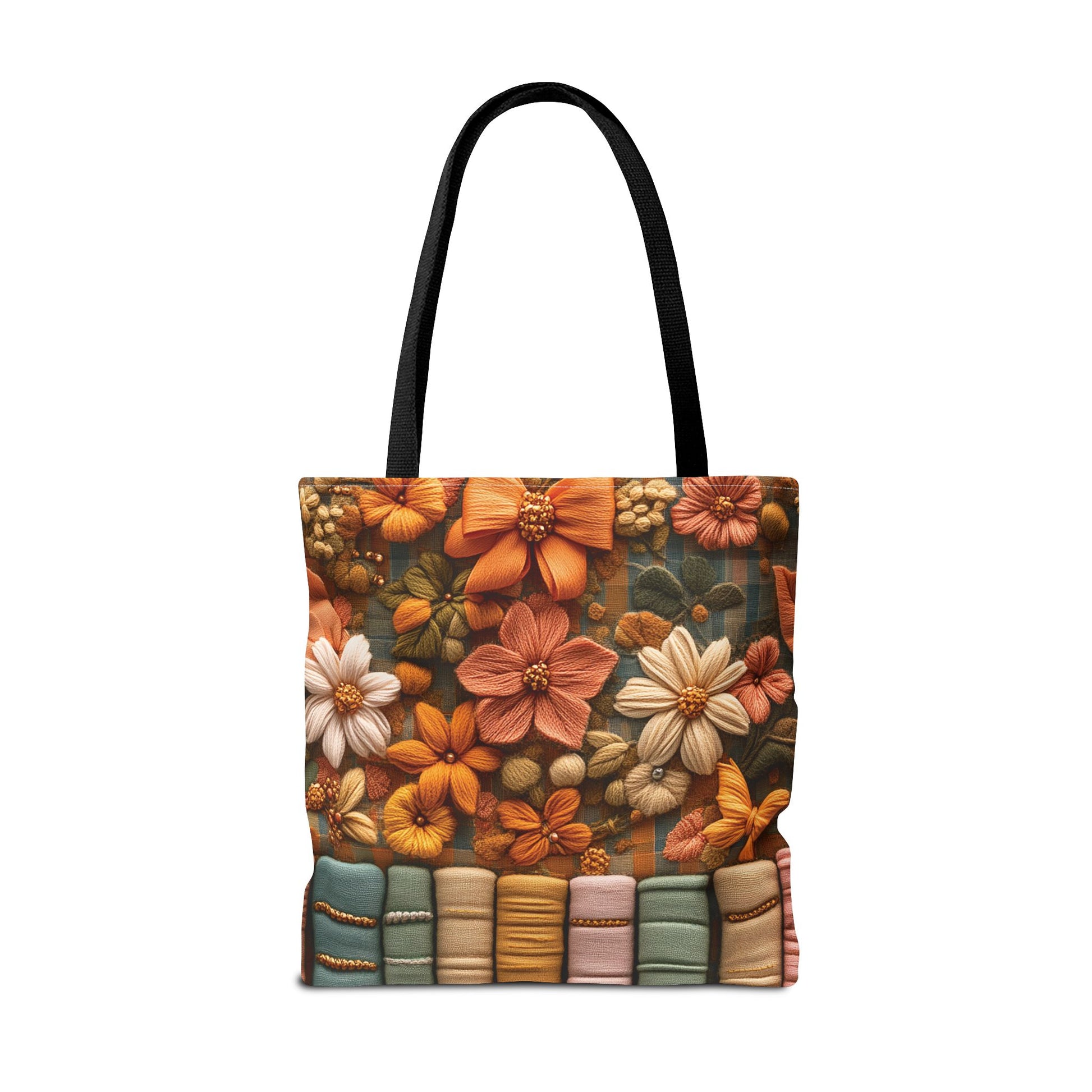 Boho Floral 3D Illusion Tote with Books Design Stylish and Functional Bag for Everyday Use Durable, Reusable, and Perfect for Book Lovers and Boho Enthusiasts Season - MRSBYVALLE