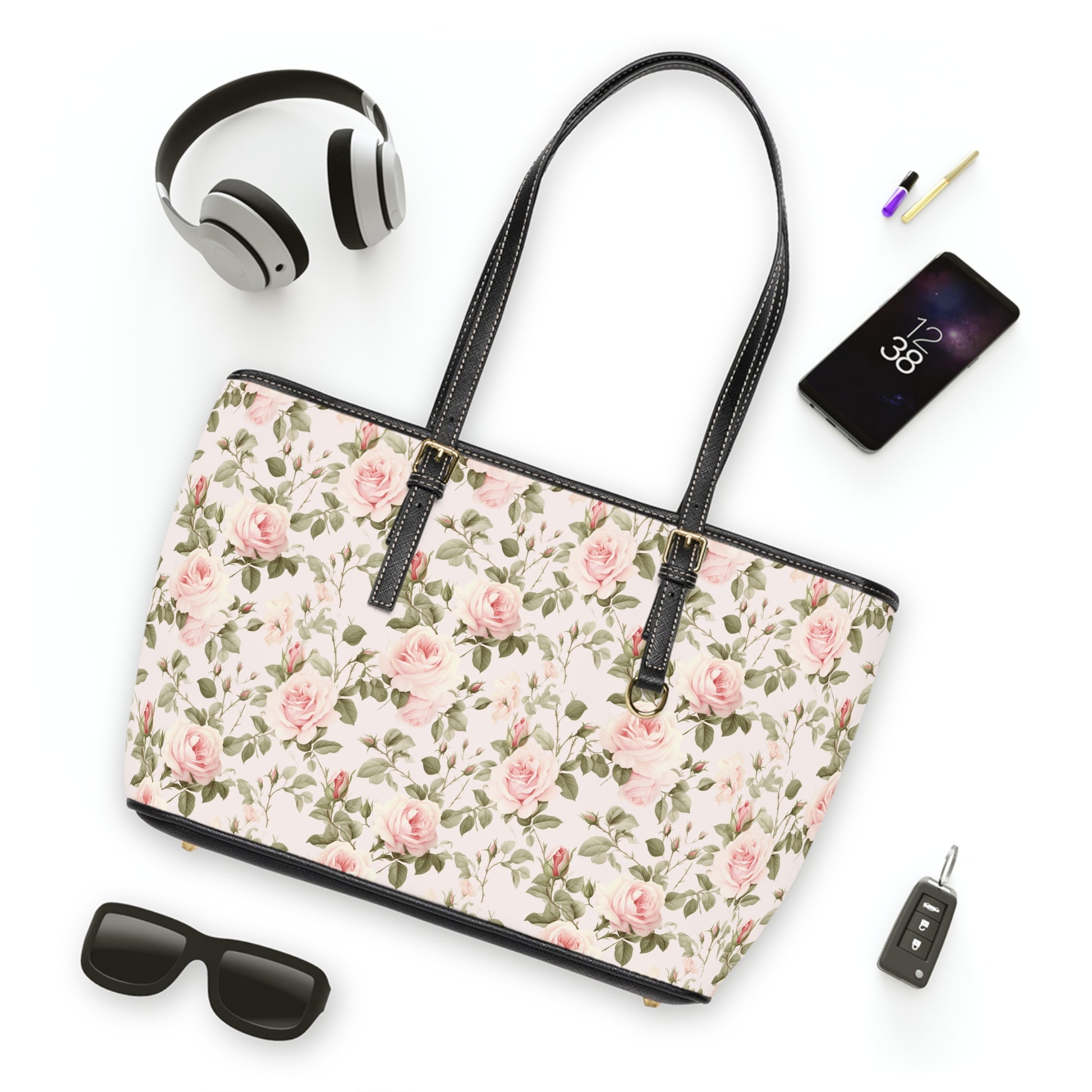 Wildflower PU Leather Shoulder Bag Stylish and Durable Handbag with Floral Design – Perfect for Everyday Use, Travel, & Special Occasions – Versatile and Trendy Accessory - MRSBYVALLE