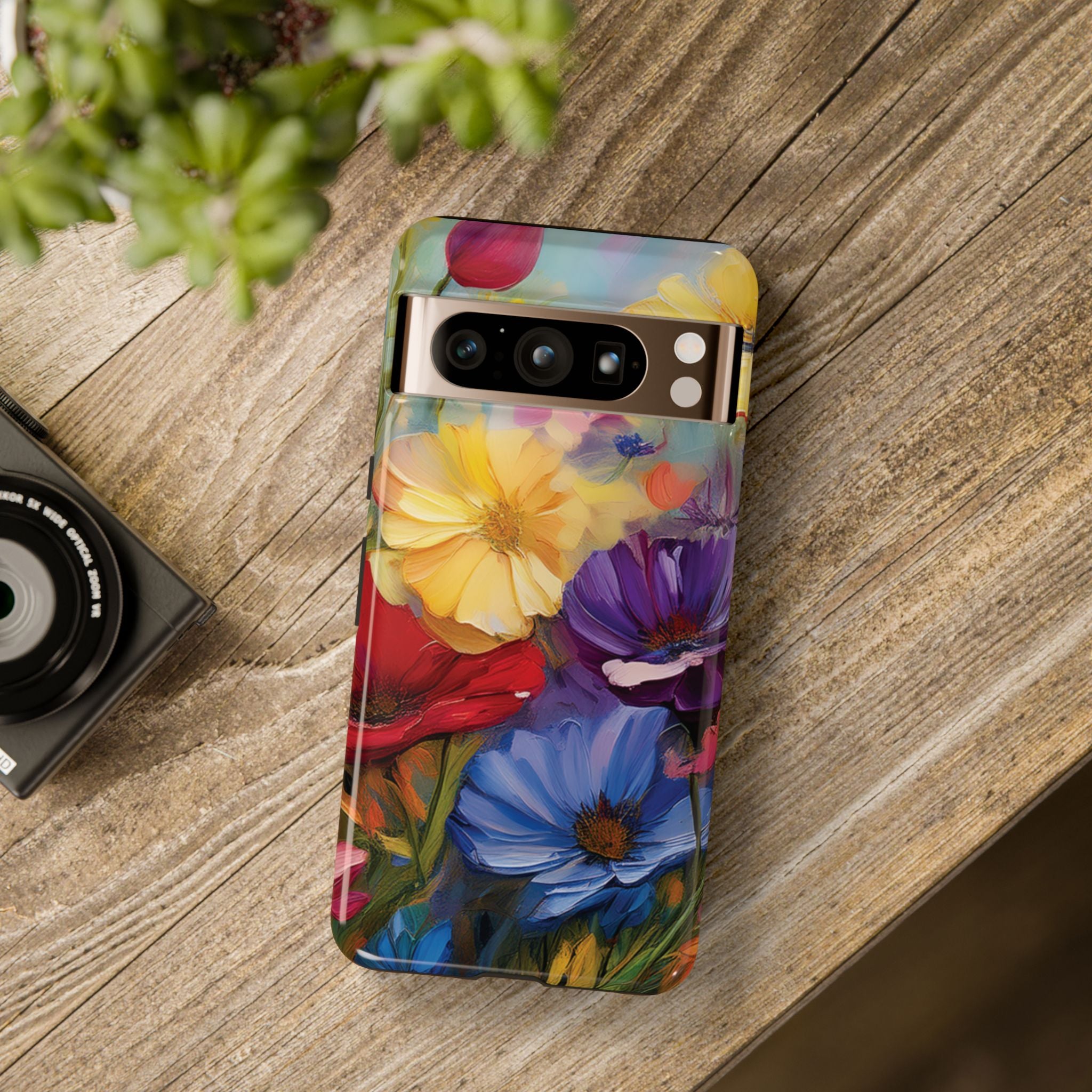 Bold Wildflower Phone Case Bright Hand-Painted Floral Art Vibrant Botanical Design for iPhone & Samsung | Trendy Nature Lover Gift Phone  Galaxy