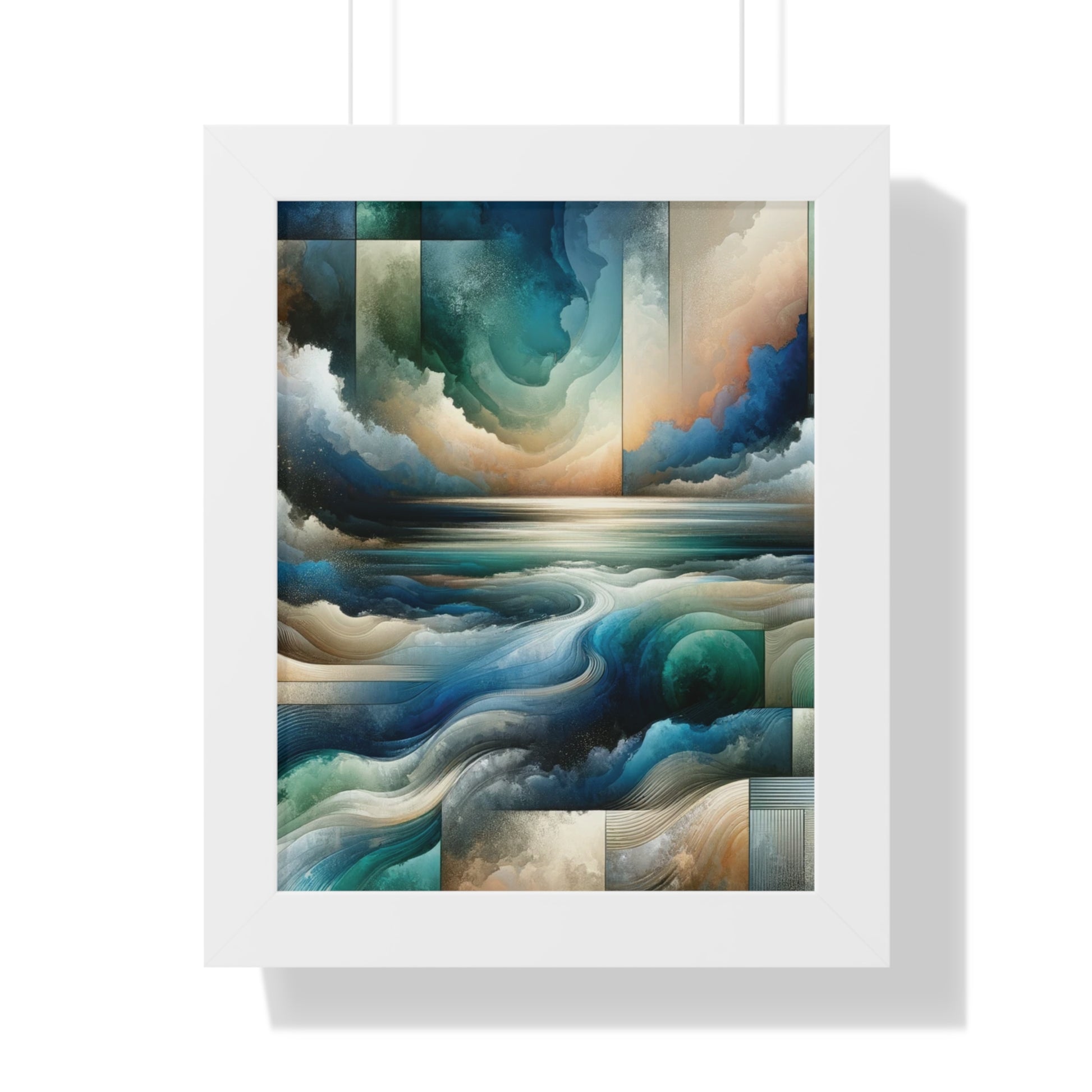 Contemporary Elegance Abstract Modern Art Framed Canvas Print Wall Classic Encased in Black, White, or Walnut Frames with Durable Acrylic Protection Ready to Hang Timelessly Crafted..