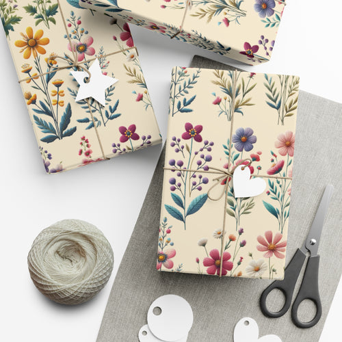 Best Beautiful Wildflower Wrapping Paper Vibrant Floral Patterns on Premium Quality Paper for All Occasions Perfect for Birthdays, Weddings, and Special Celebrations Mother's Day, Christmas - MRSBYVALLE