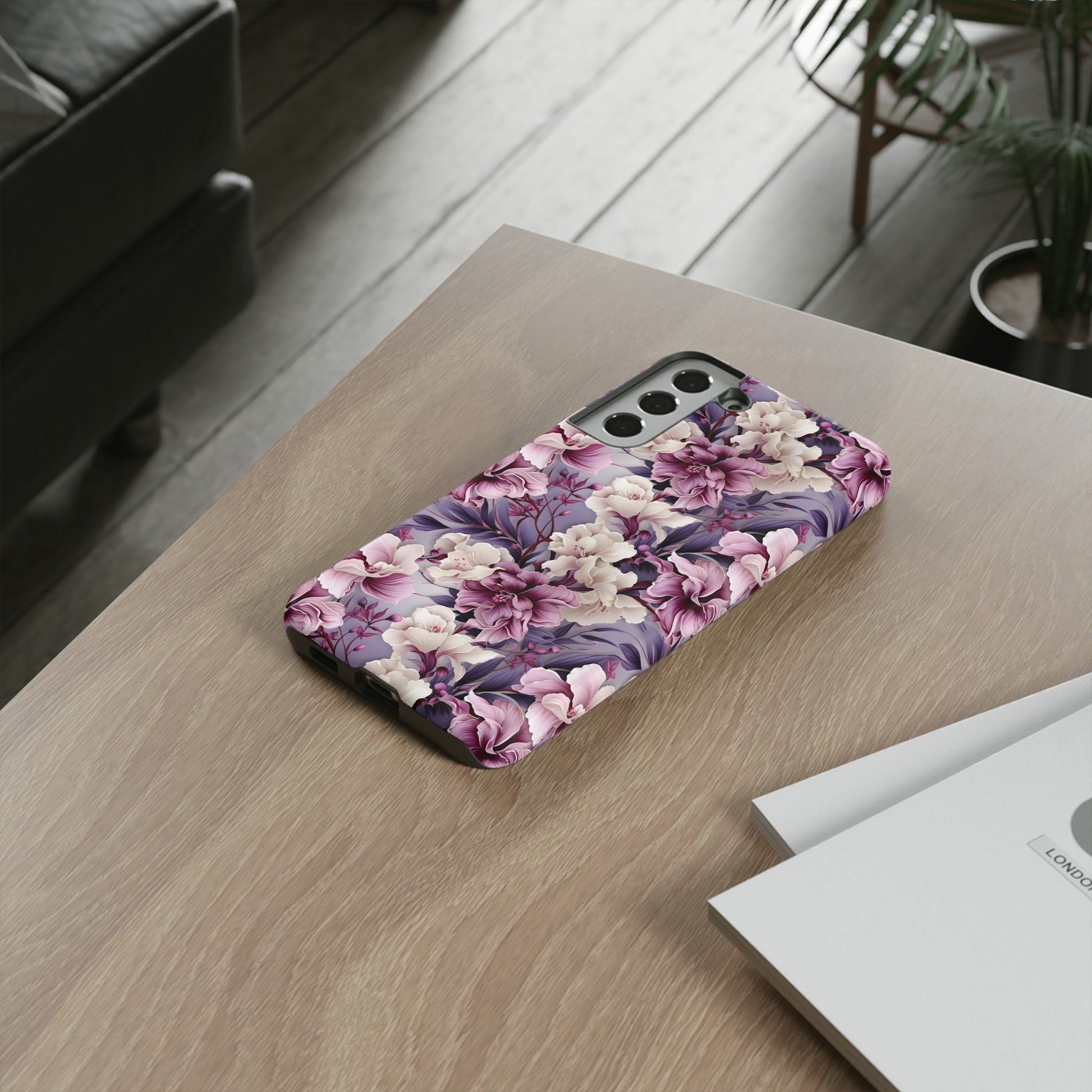 Lavender Flowers Protective Phone Case Gift for Her Phone 15, Samsung iPhone Samsung Gift for Her Case iPhone 15, Samsung
