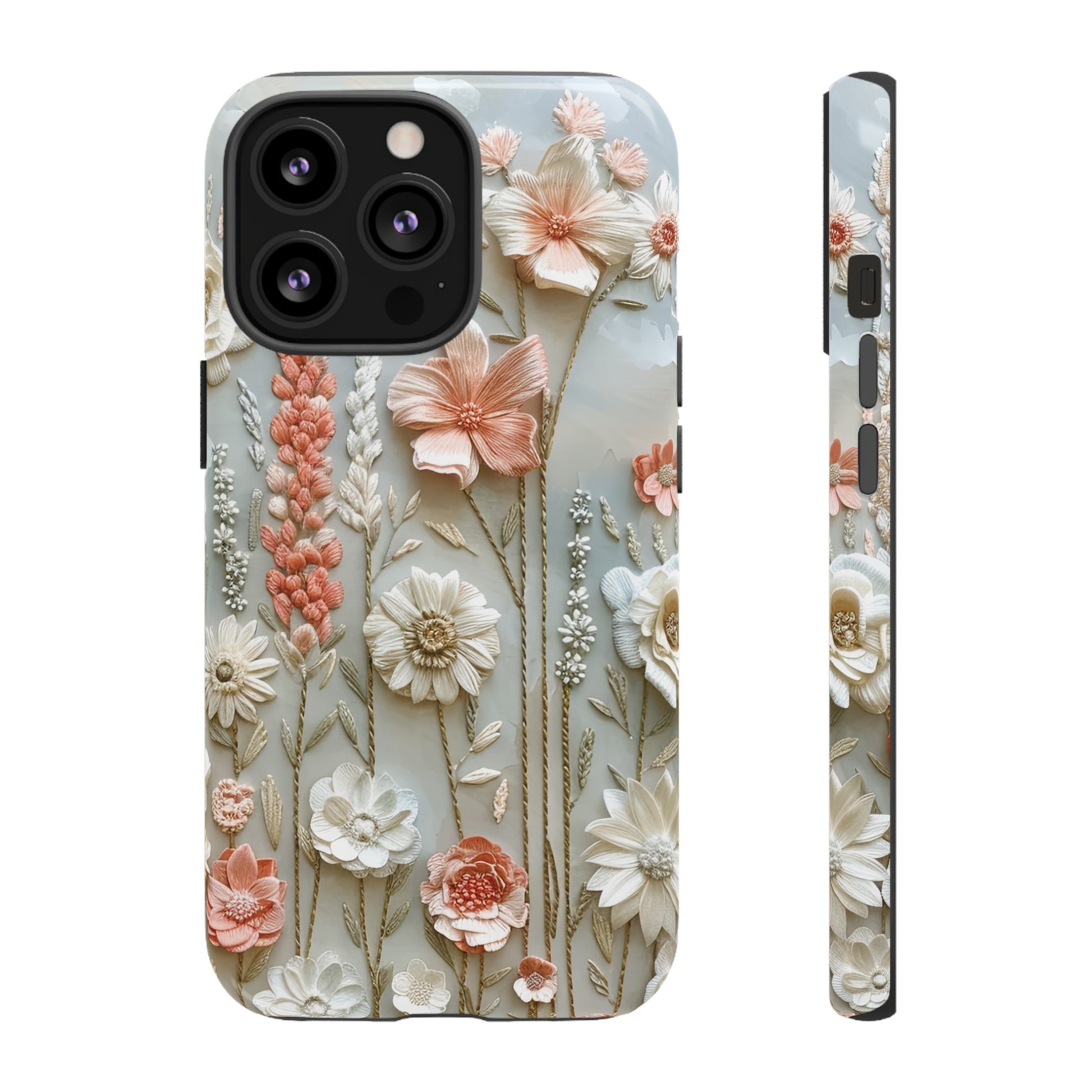 Pastel Wildflowers Protective Phone Case Gift for Her Phone 15, Samsung iPhone Samsung Gift for Her Case iPhone 15, Samsung iPhone Samsung Accessory Gift for Her