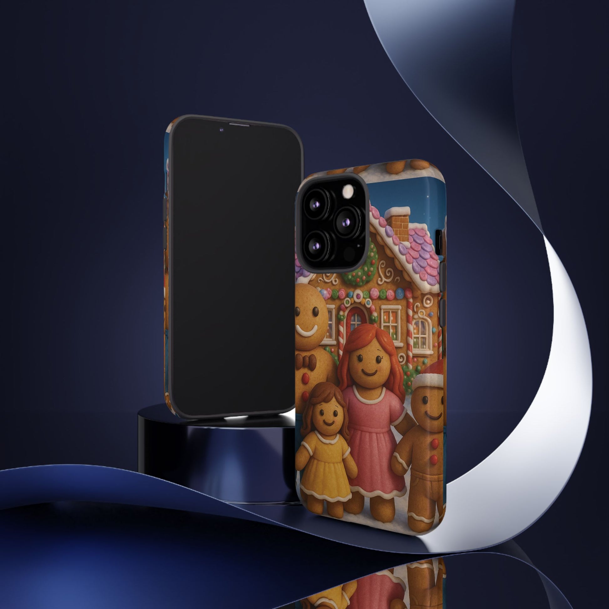 Gingerbread Family Aesthetic Phone Case Vintage-Inspired Design with Christmas theme  Style Cover for iPhone & Samsung Models Galaxy