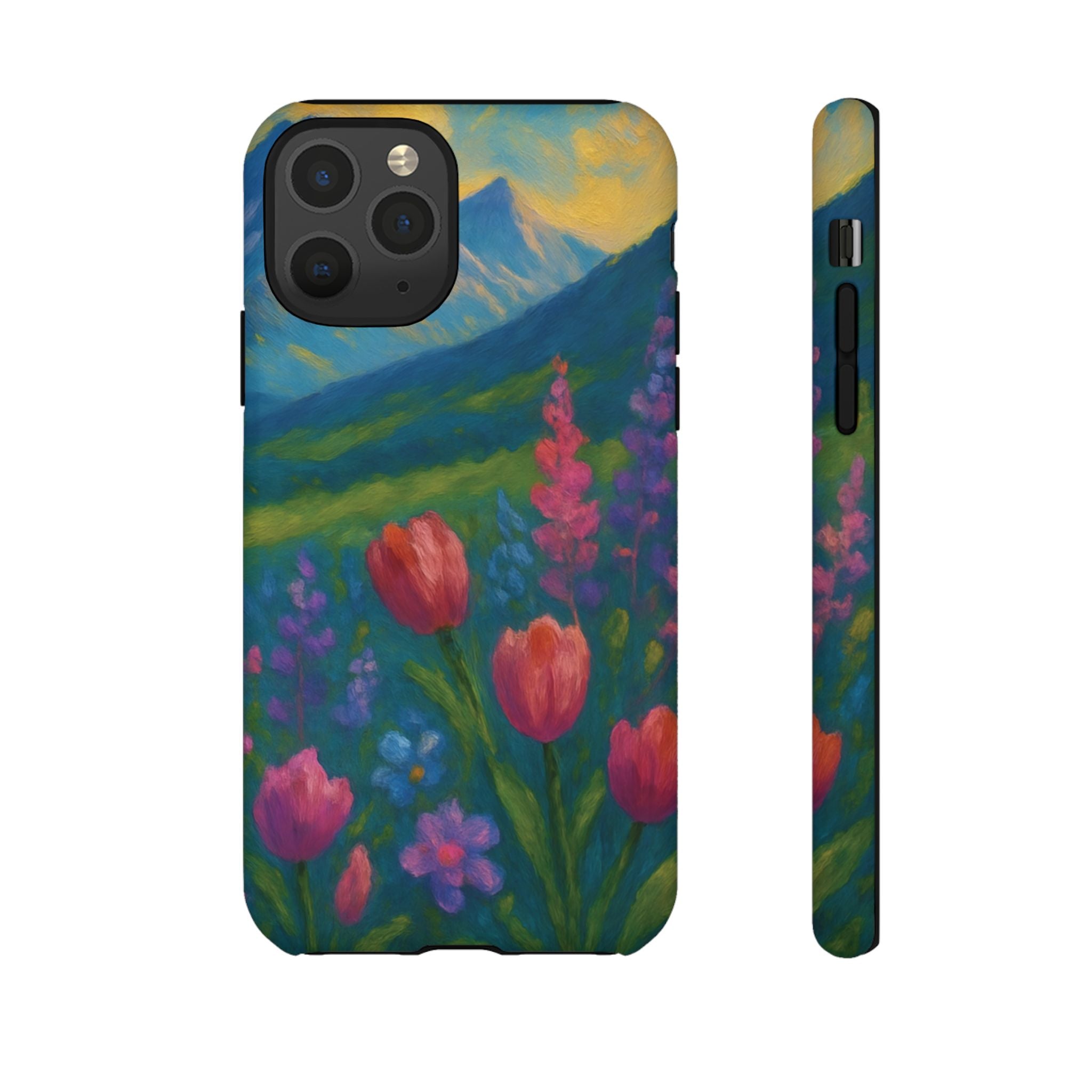 Mountains Wildflowers Phone Case | Vibrant Botanical Floral Design | Nature-Inspired Protective Cover for iPhone & Samsung | Trendy Aesthetic Gift Idea