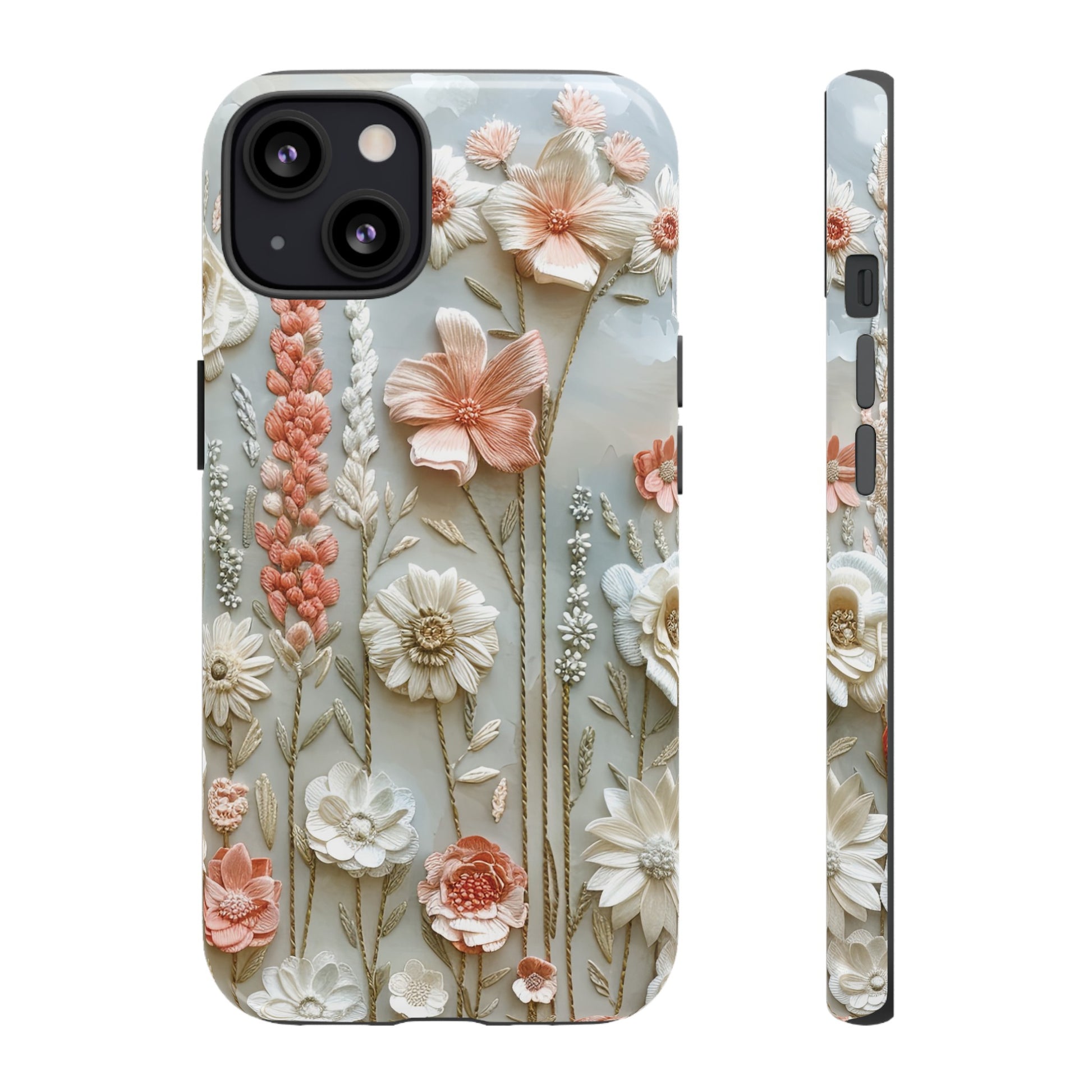 Pastel Wildflowers Protective Phone Case Gift for Her Phone 15, Samsung iPhone Samsung Gift for Her Case iPhone 15, Samsung iPhone Samsung Accessory Gift for Her