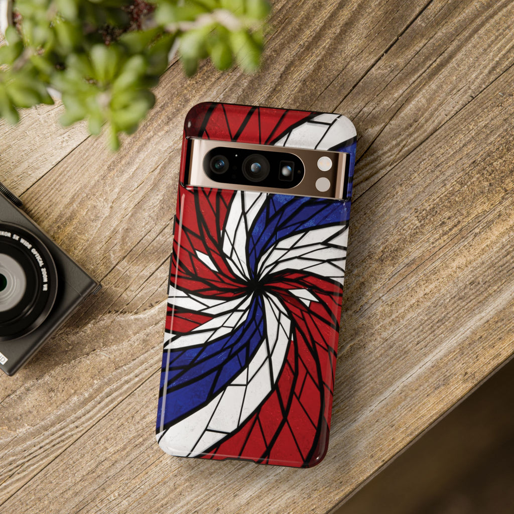 Patriotic Red White & Blue Phone Case – USA Flag Design, Independence Day Gift, Protective Cover for iPhone, Samsung, Pixel