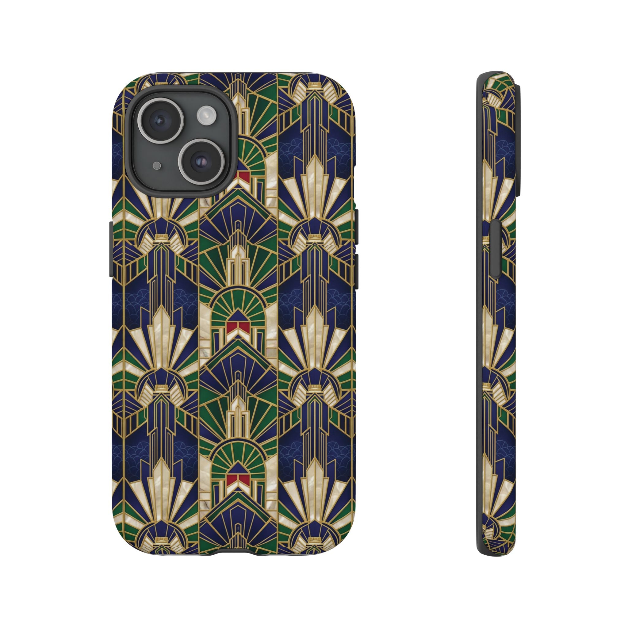 Navy & Gold Art Deco Phone Case — Imperial Art Deco Tough Case