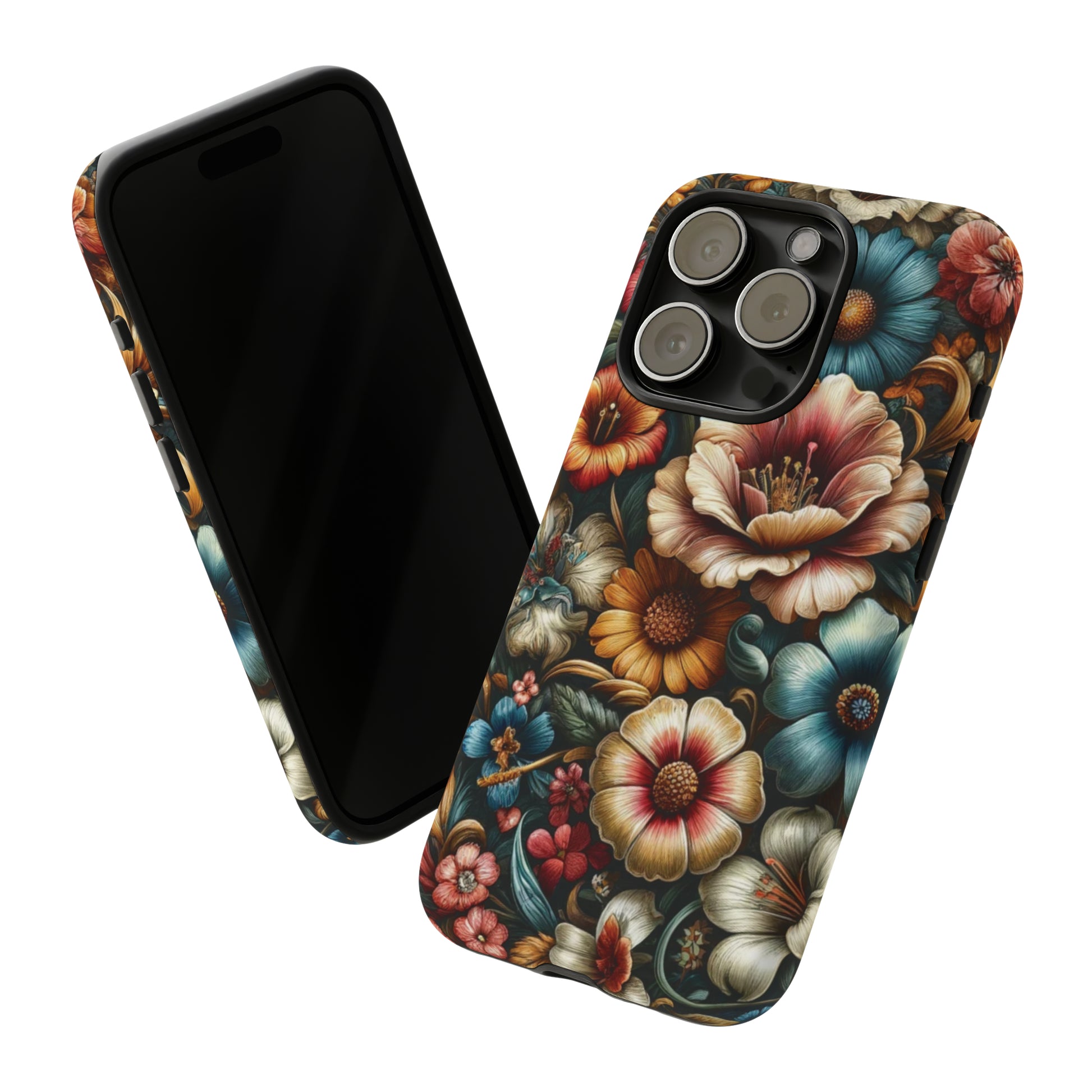 Pastel Floral Design Luxury Phone Tough Case Floral Elegant Durable Stylish for Modern Devices iPhone 15, Samsung iPhone Samsung Accessory Gift for Her.