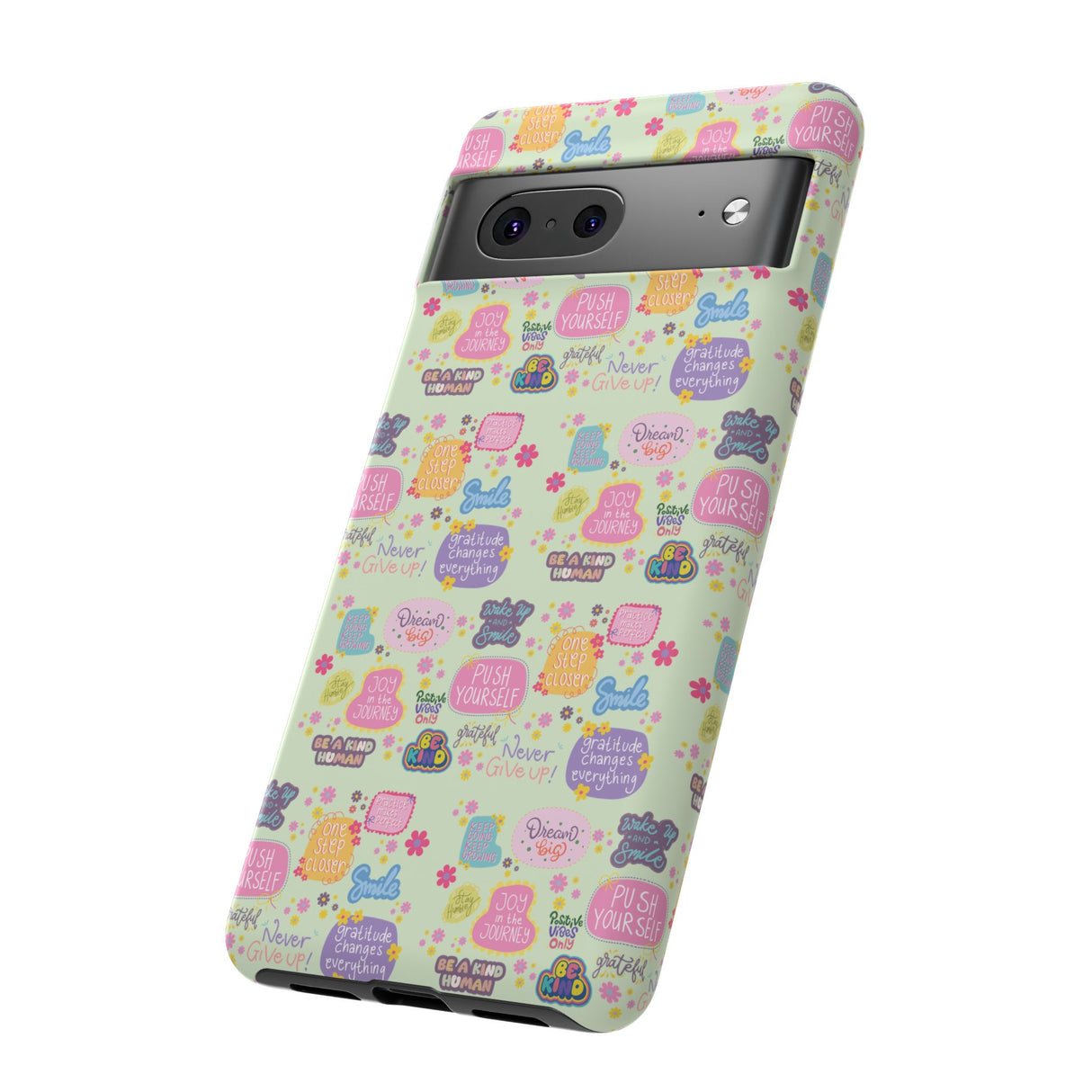 Good Vibes Only Protective Phone Case  Shockproof Slim Aesthetic Motivational Quote Cover, Positive Affirmation Gift for Mom, Teens & Besties | iPhone & Galaxy