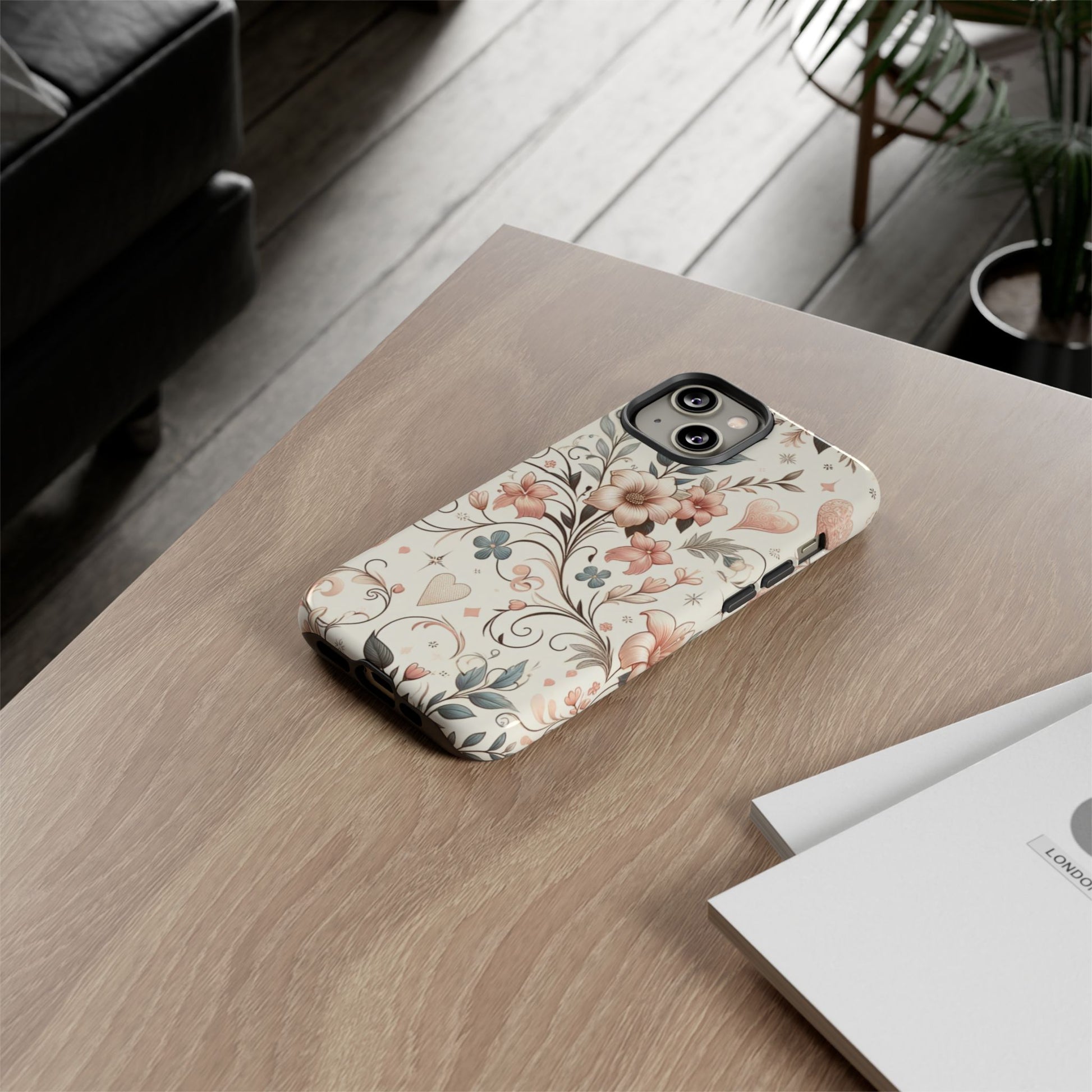 Floral Design Luxury Phone Tough Case Floral Elegant Durable Stylish for Modern Devices iPhone 17, 16 15, Samsung iPhone Samsung Accessory Gift for Her