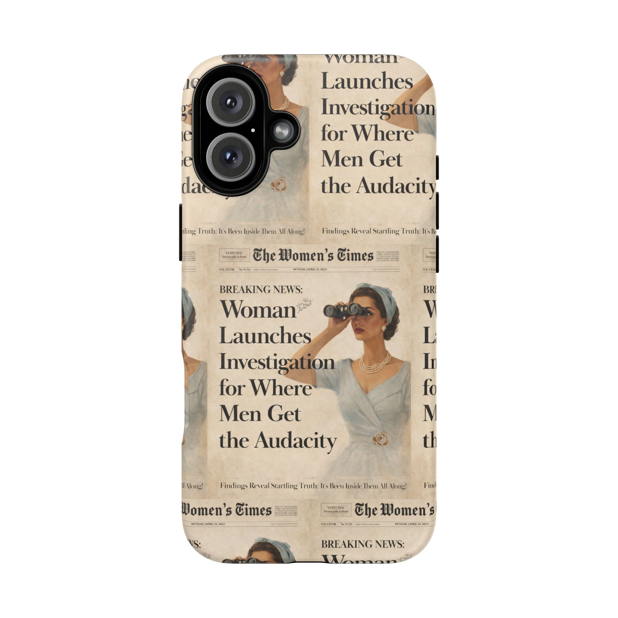 Funny Vintage Sarcastic Women Phone Case | Retro Sarcasm Text Design