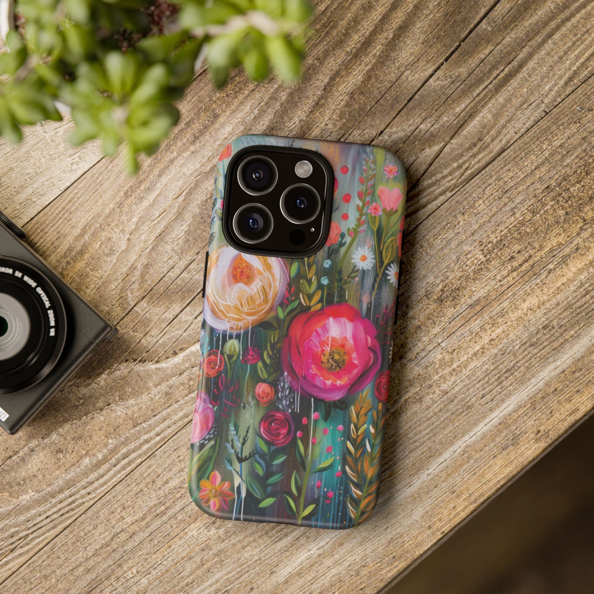 Watercolor Boho Floral Phone Case for iPhone 16 15 14 13 12  21 23 Samsung, and Pixel | Stylish Protective Cover Gift for Her Perfect for Floral Lover - MRSBYVALLE