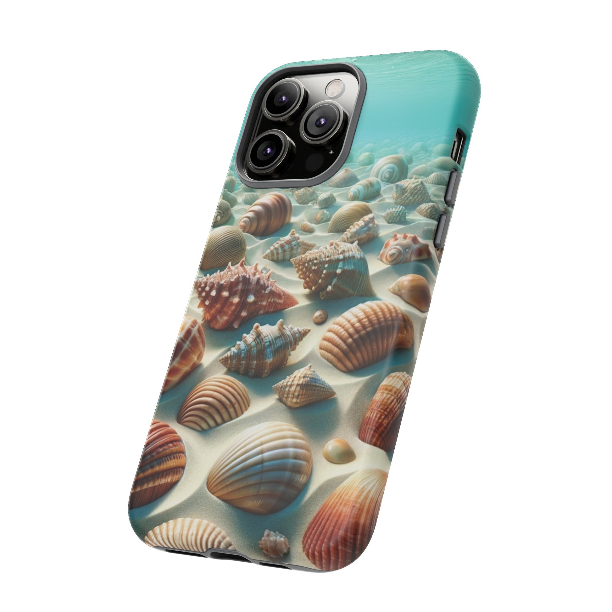 Plush Ocean Bliss Turquoise Seashell Ocean Beach View Protective Phone Case Gift for Her Phone 15, Samsung iPhone Samsung Gift for Her Case iPhone 15, Samsung iPhone Samsung Accessory Gift for Her.